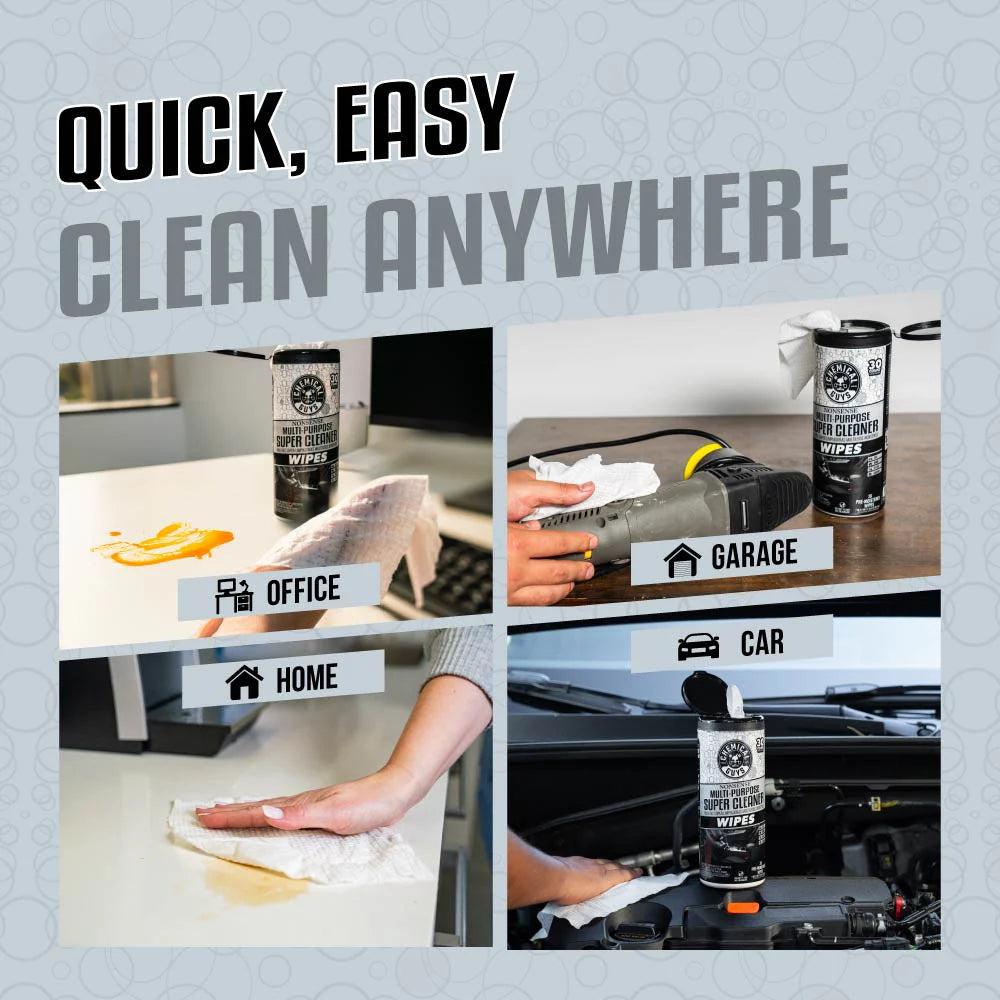 Chemical Guys Clean Nonsense Multi-Purpose Super Cleaner Wipes 3-Pack Kit - Image 6