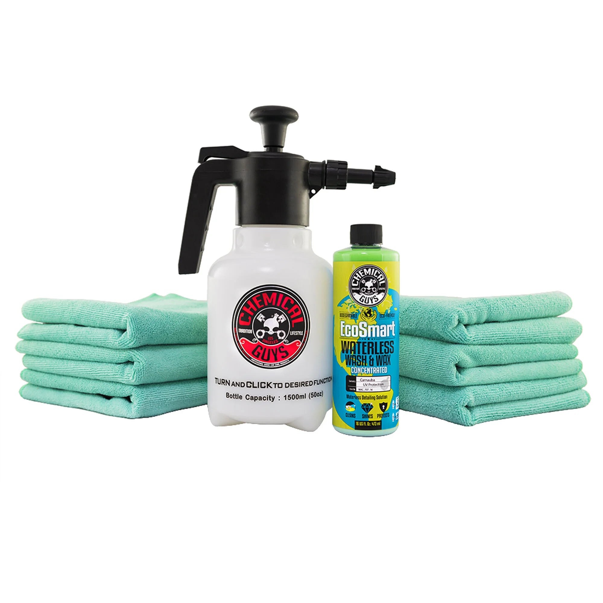 Chemical Guys Clean Wash & Wax Atomizer Bundle w/2 Towel Set