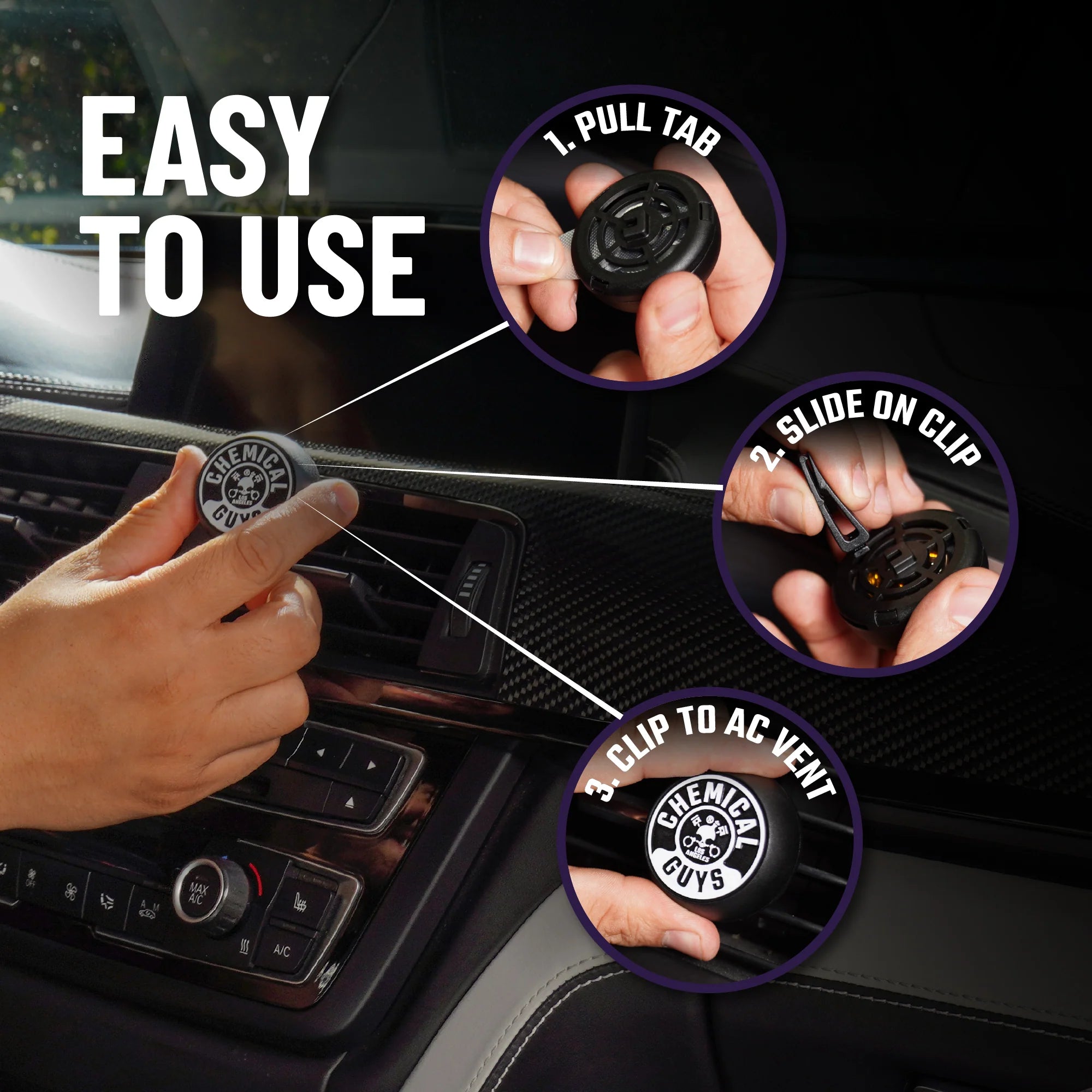Chemical Guys Clean Galactic Vent Clip Air Freshener - Image 4