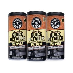 Chemical Guys Clean Leather Quick Detailer Wipes 3-Pack Kit