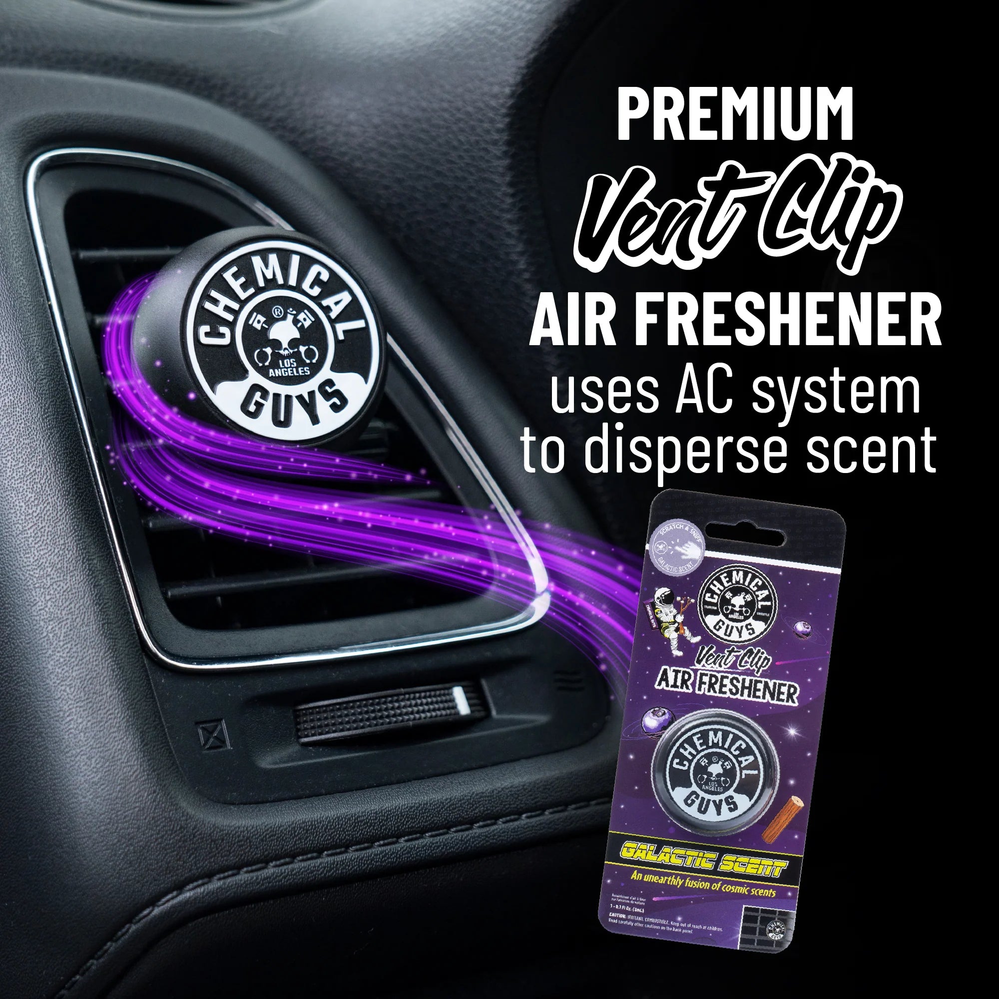 Chemical Guys Clean Galactic Vent Clip Air Freshener - Image 3
