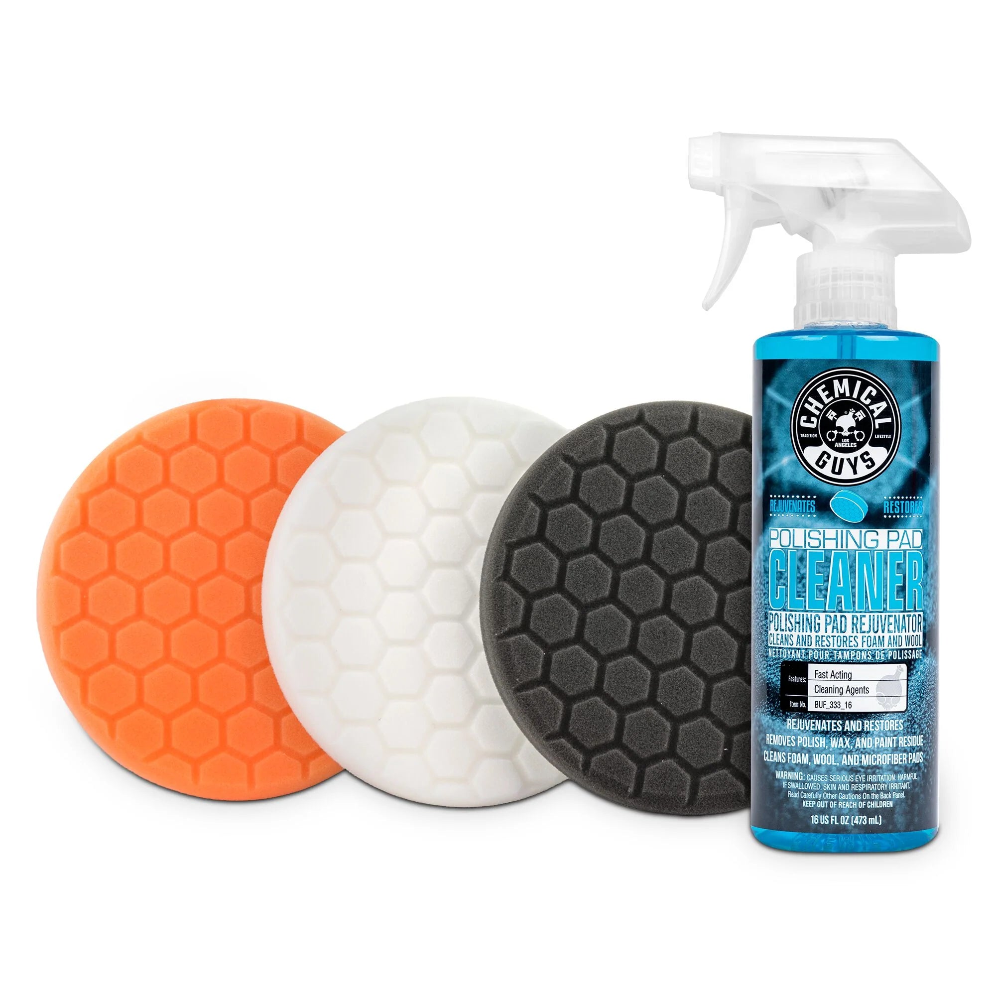 Chemical Guys Clean Buffing Pad Sampler Kit w/Polishing Pad Cleaner