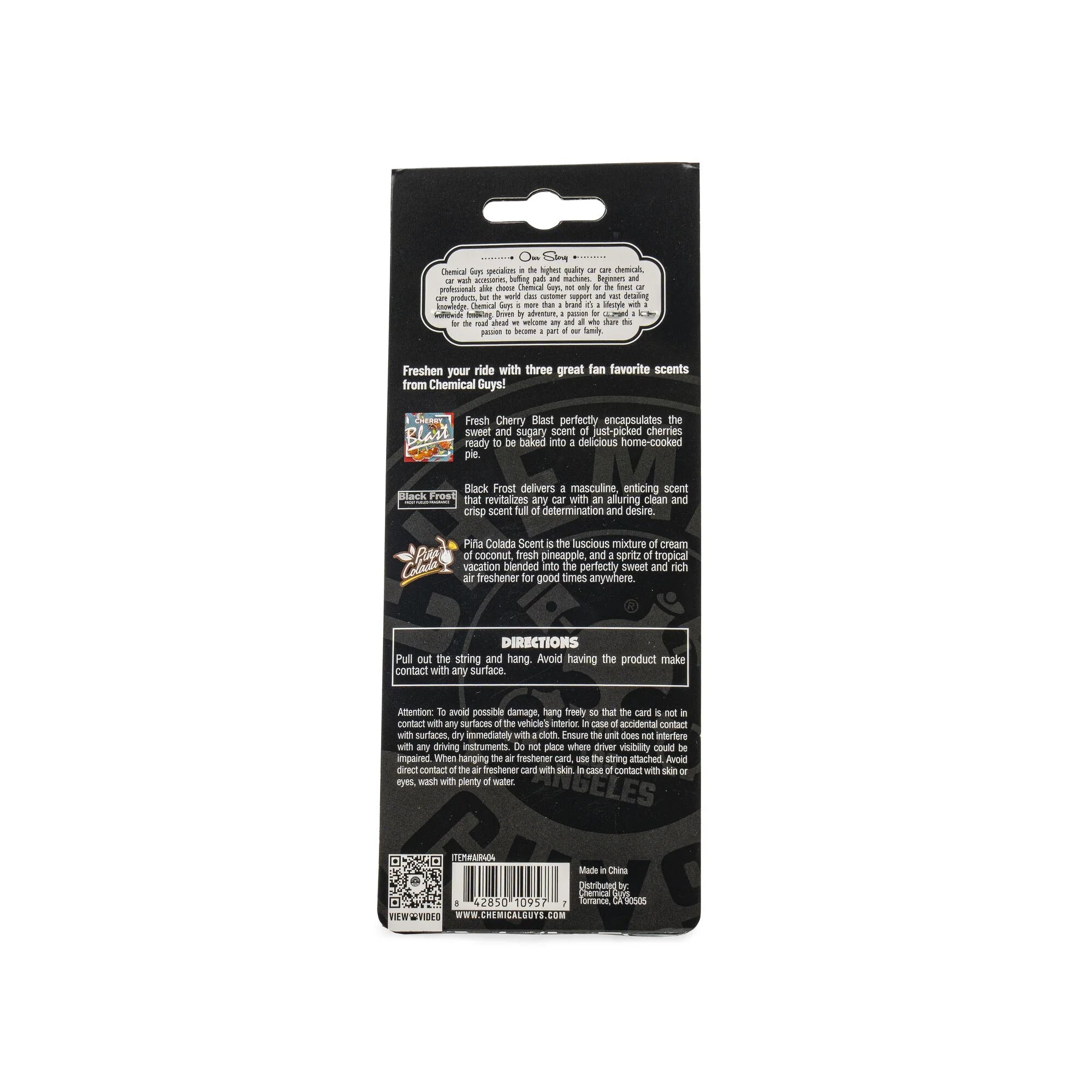 Chemical Guys Clean Hanging Air Freshener Assorted 3-Pack - Image 12