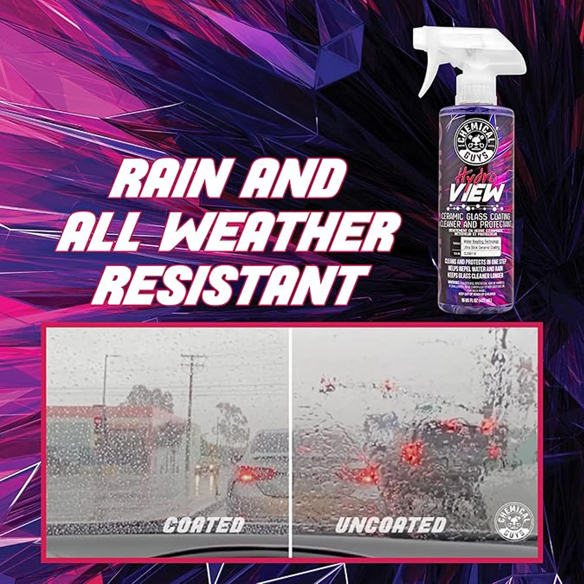 Chemical Guys Clean HydroView Ceramic Glass Cleaner & Coating - Image 7