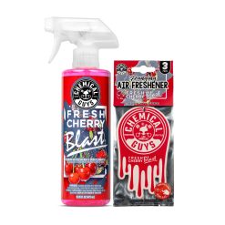 Chemical Guys Clean Cherry Blast Air Freshener Spray & Hanging Kit
