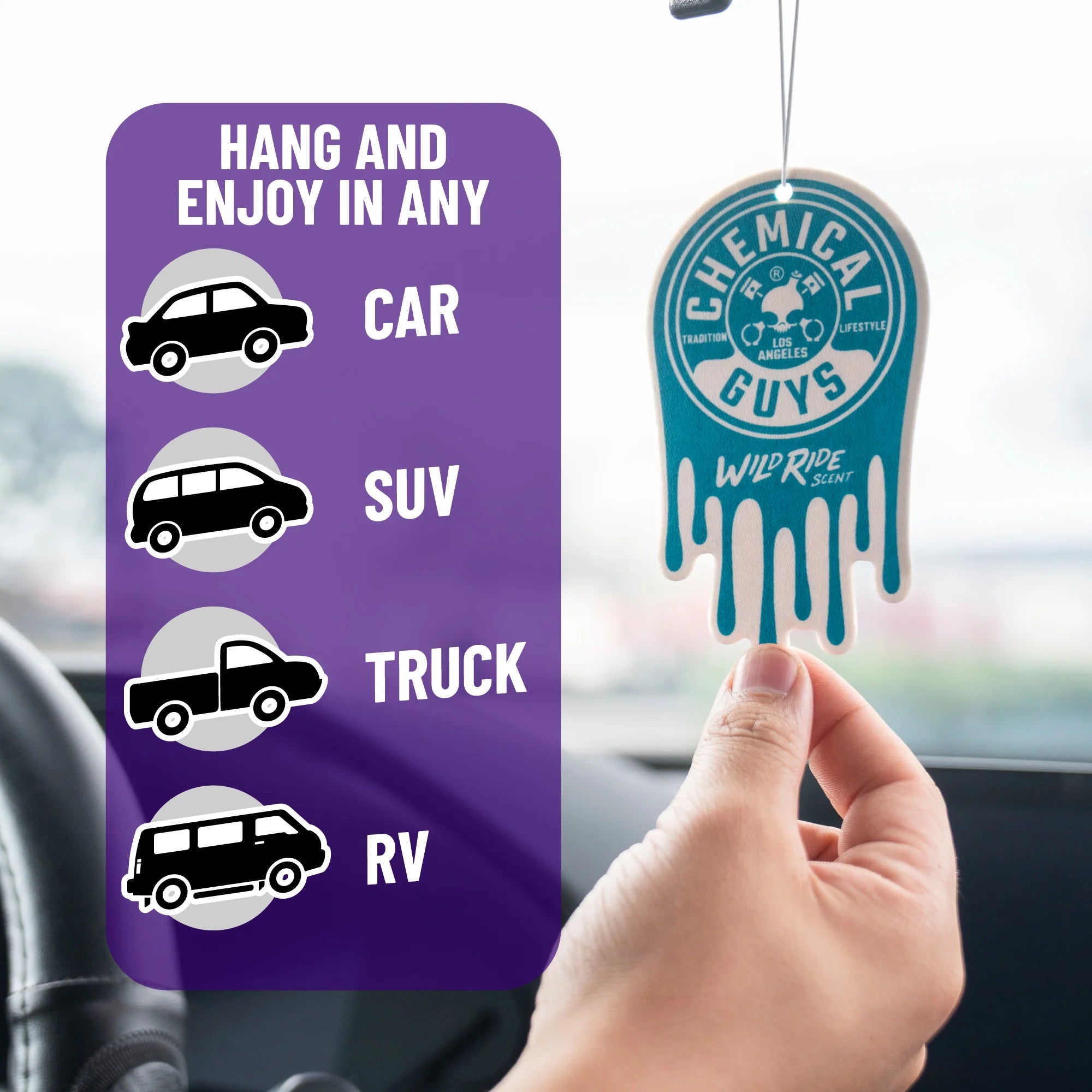 Chemical Guys Clean Wild Ride Hanging Air Freshener - Image 4