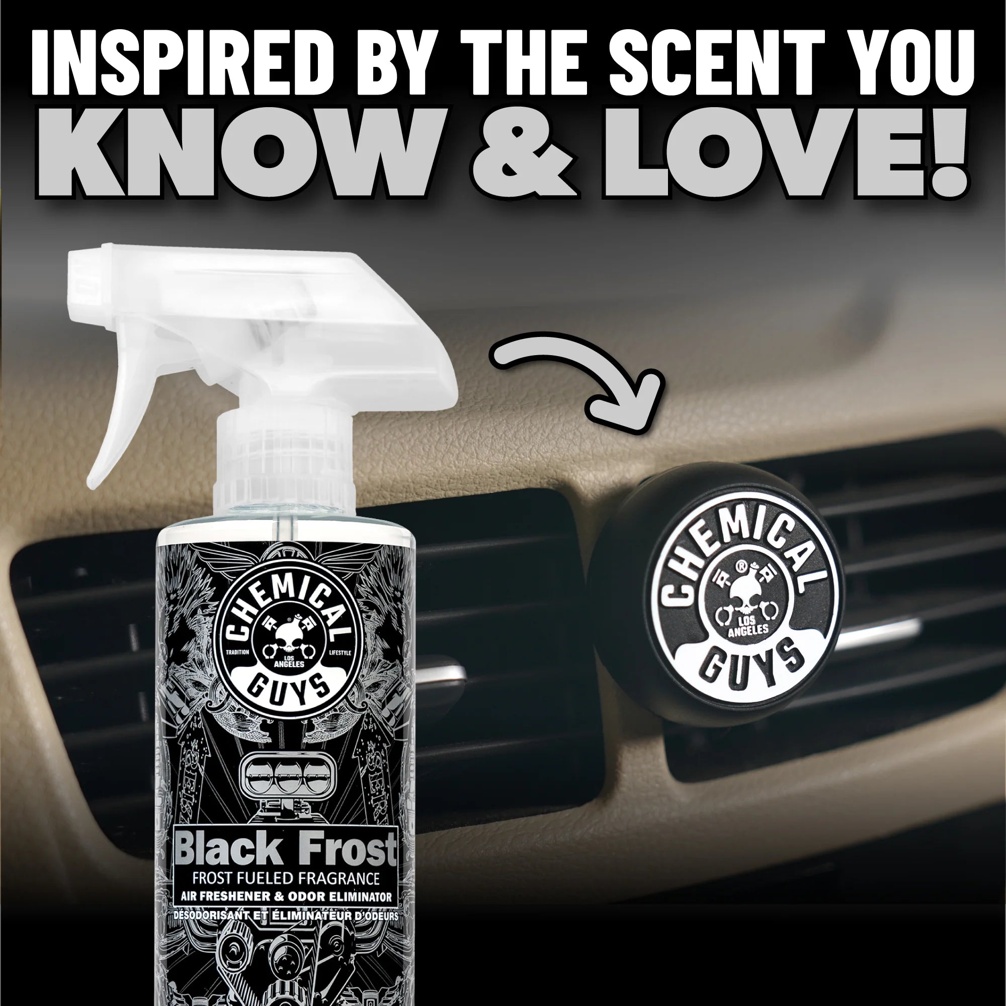 Chemical Guys Clean Black Frost Vent Clip Air Freshener - Image 5