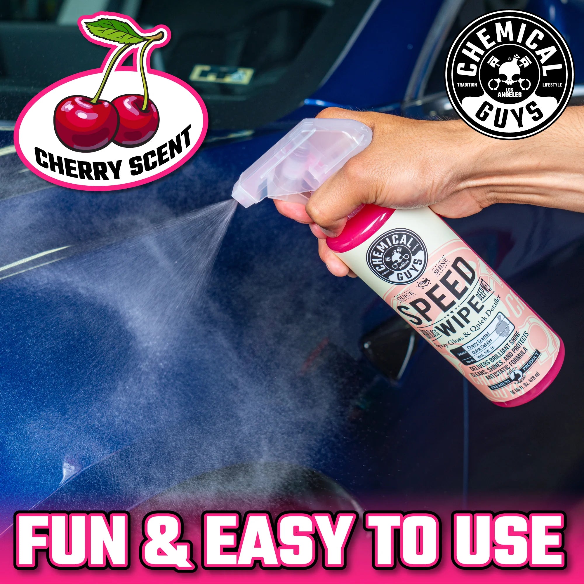 Chemical Guys Clean Speed Wipe Quick Detailer & High Shine Spray Gloss - Image 5