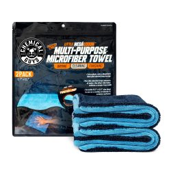 Chemical Guys Clean Little Megalodon Multi-Purpose Microfiber Towel 2-Pack
