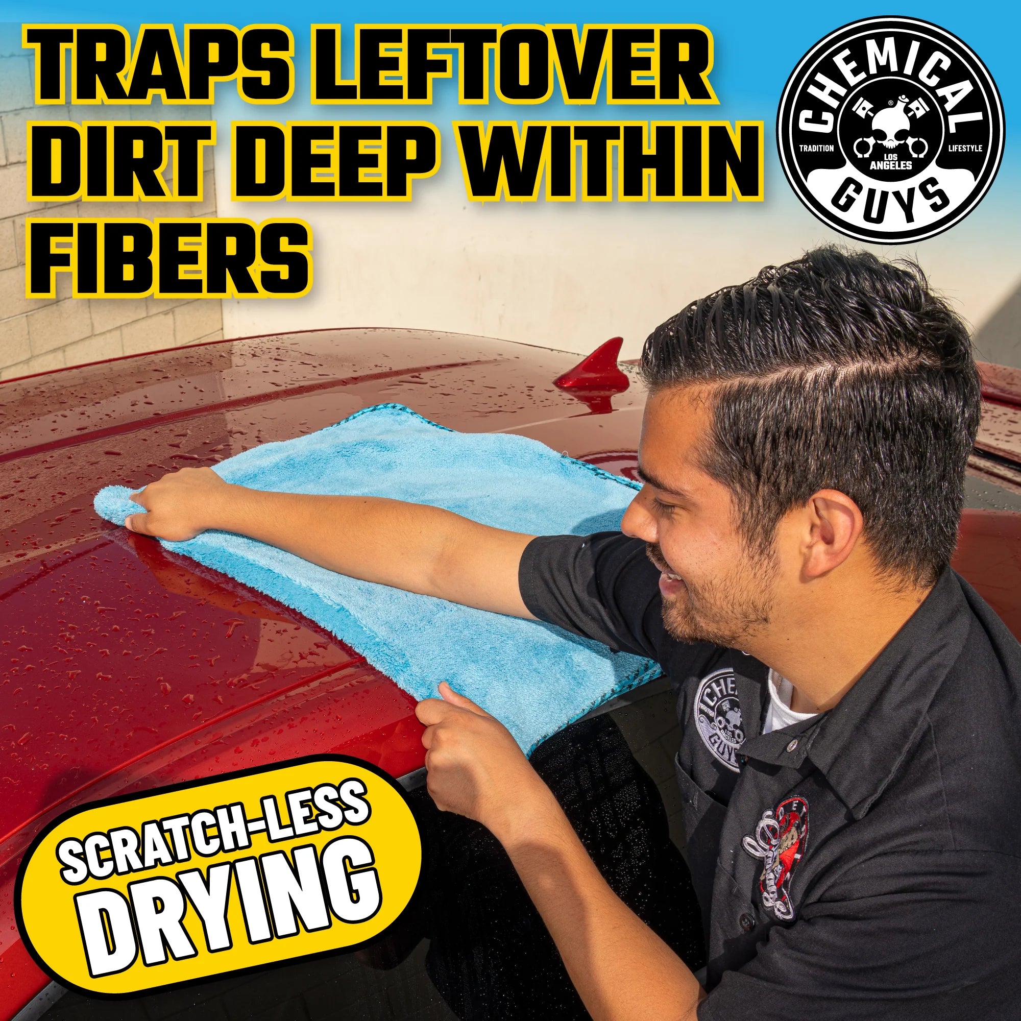 Chemical Guys Clean Woolly Mammoth Microfiber Drying Towel - Image 8