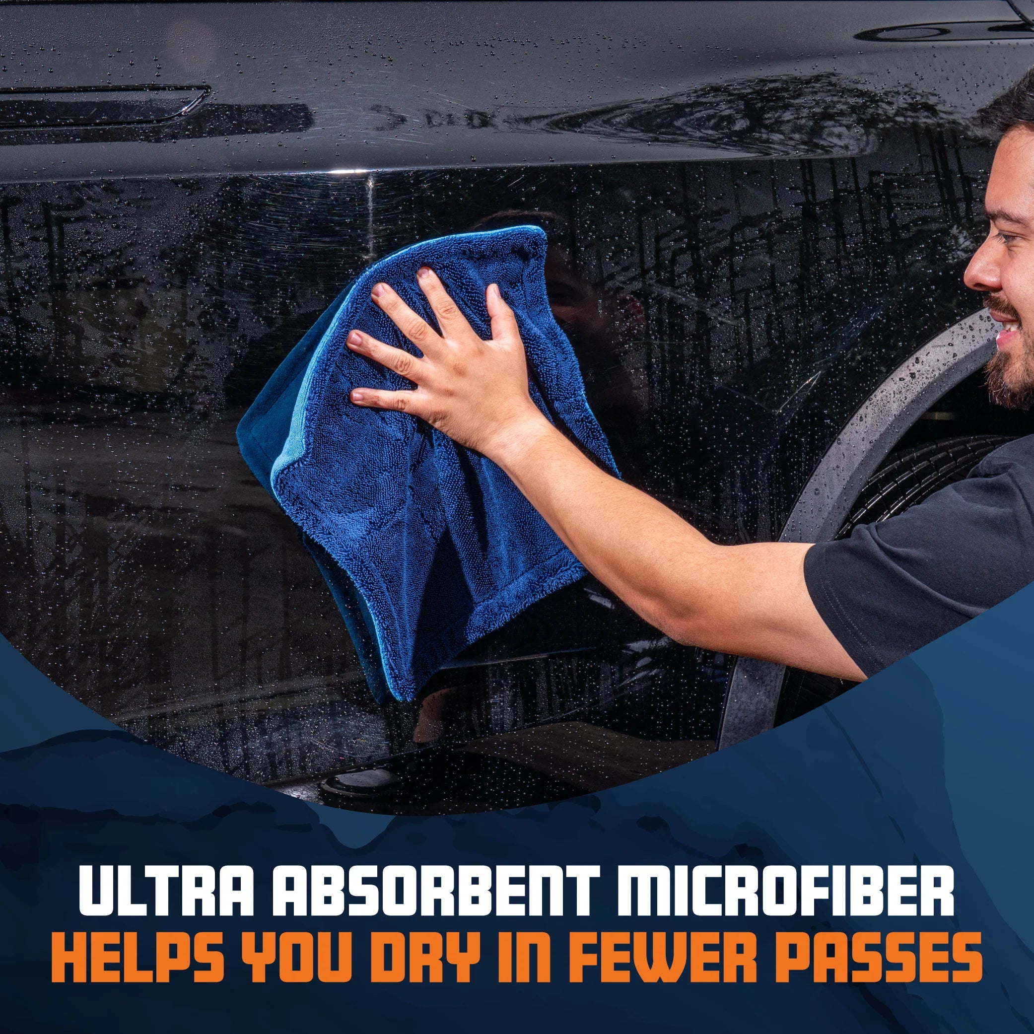 Chemical Guys Clean Little Megalodon Multi-Purpose Microfiber Towel 2-Pack - Image 5