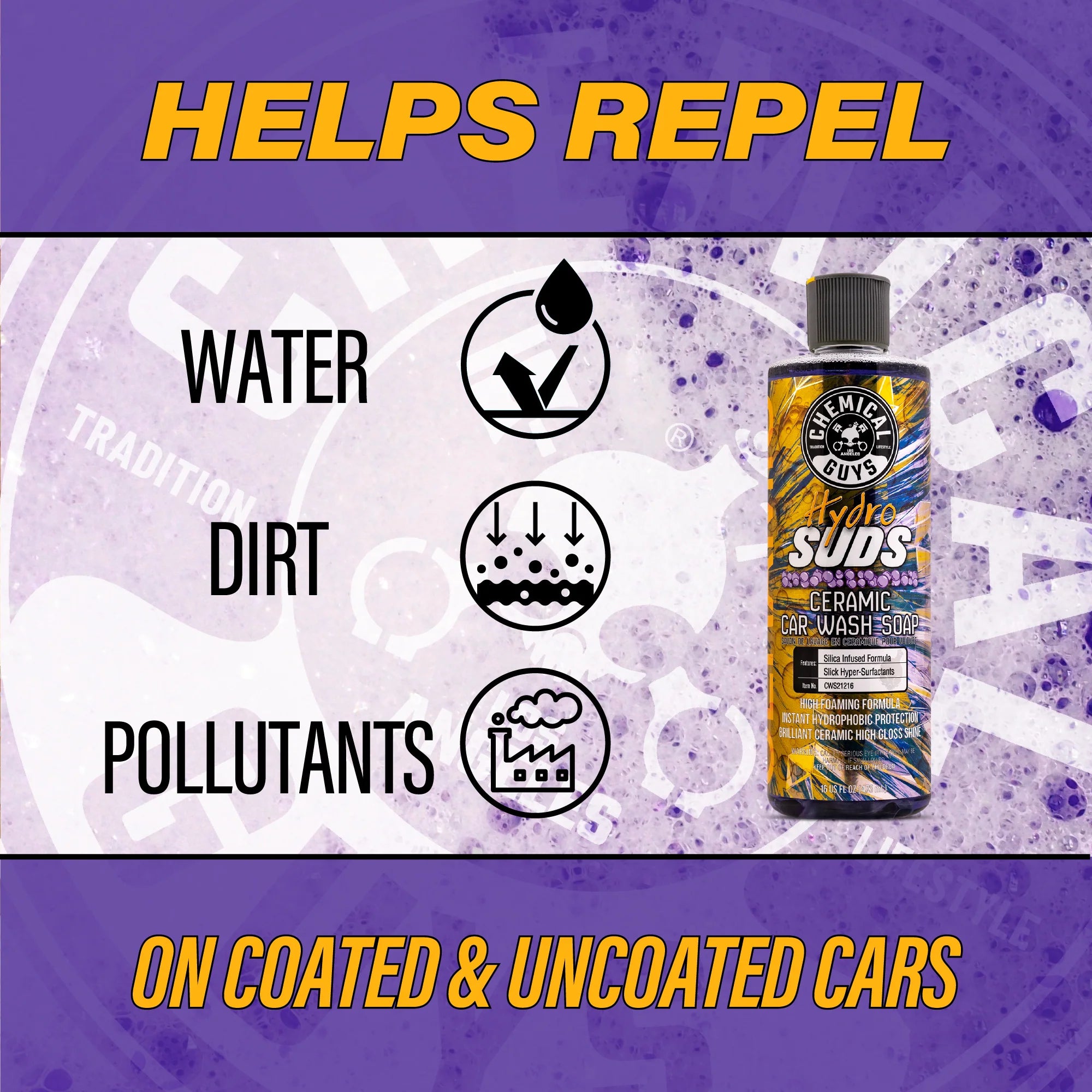 Chemical Guys Clean HydroSuds Ceramic Car Wash Soap - Image 2