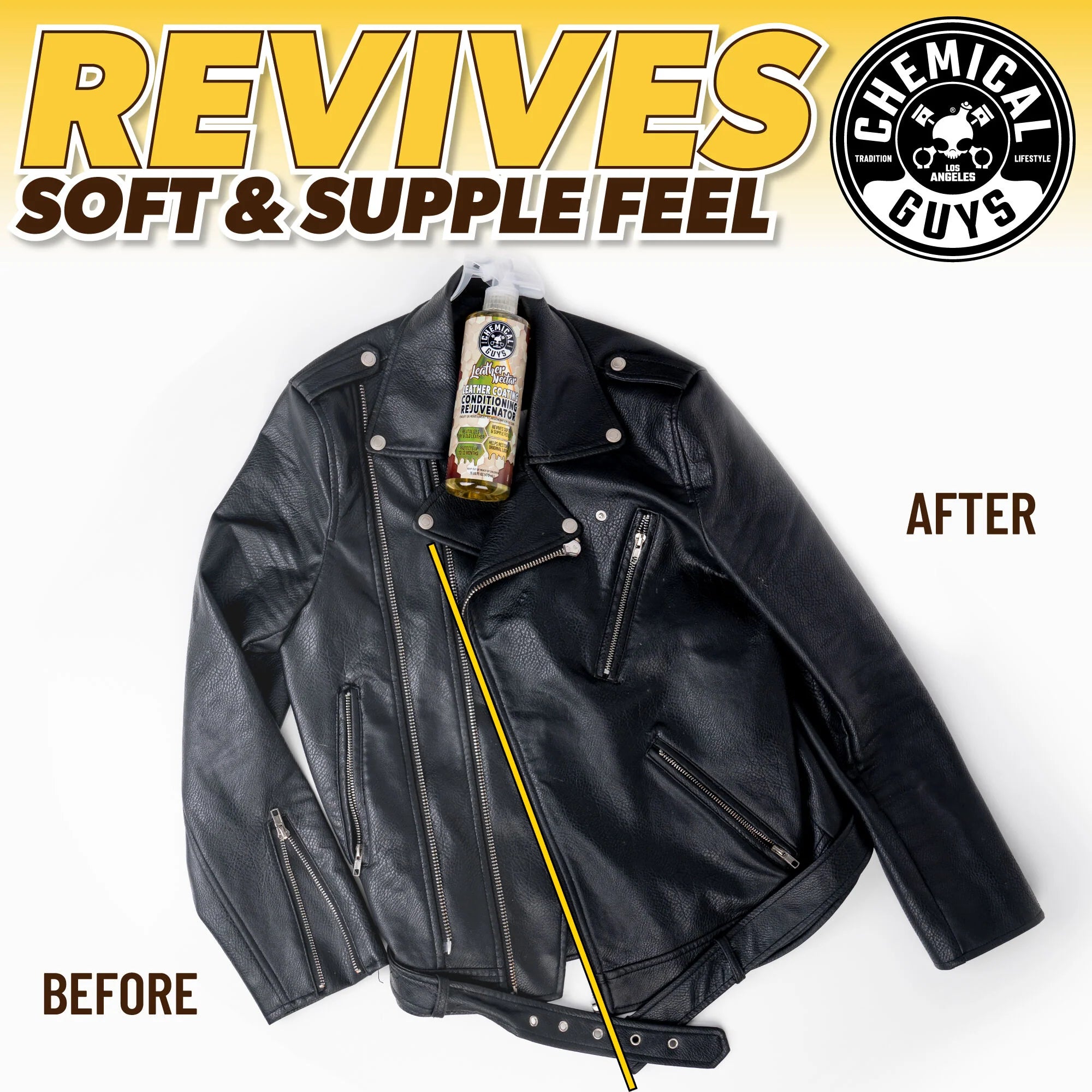Chemical Guys Clean Leather Nectar Leather Coating Conditioning Rejuvenator - Image 5