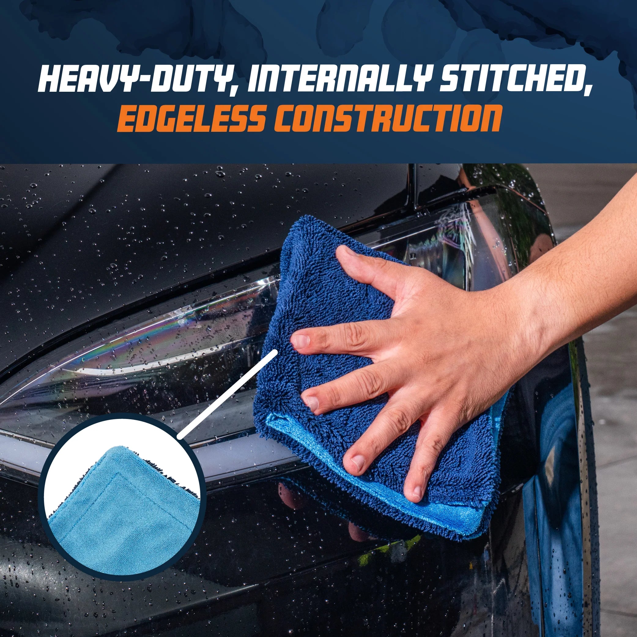 Chemical Guys Clean Little Megalodon Multi-Purpose Microfiber Towel 2-Pack - Image 6