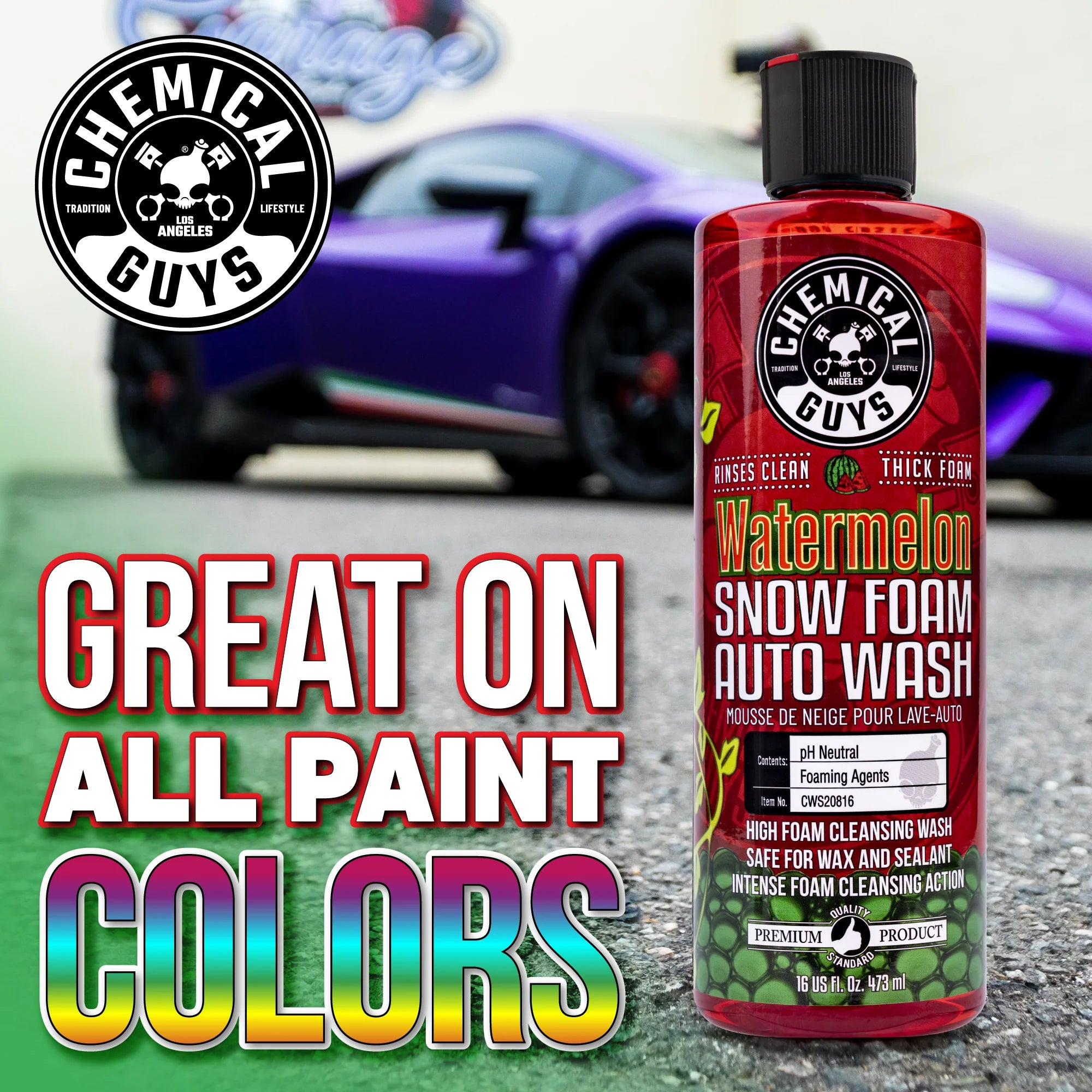 Chemical Guys Clean Watermelon Snow Foam Auto Wash - Image 8
