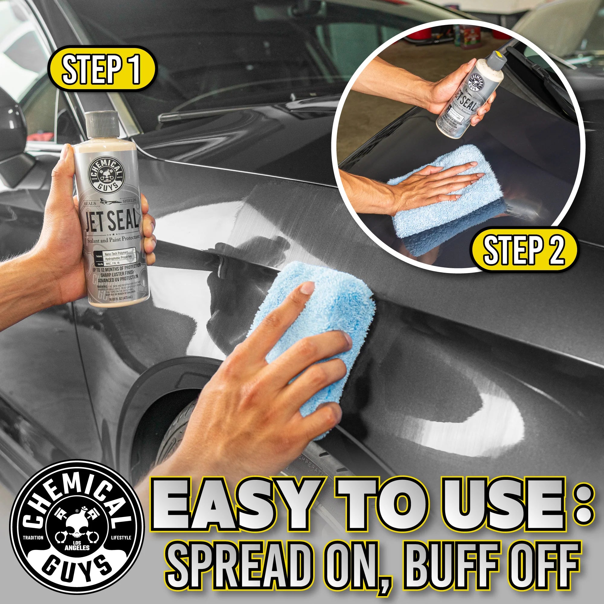 Chemical Guys Clean Paint Protect Jetseal & Wax Bundle w/Towel - Image 9