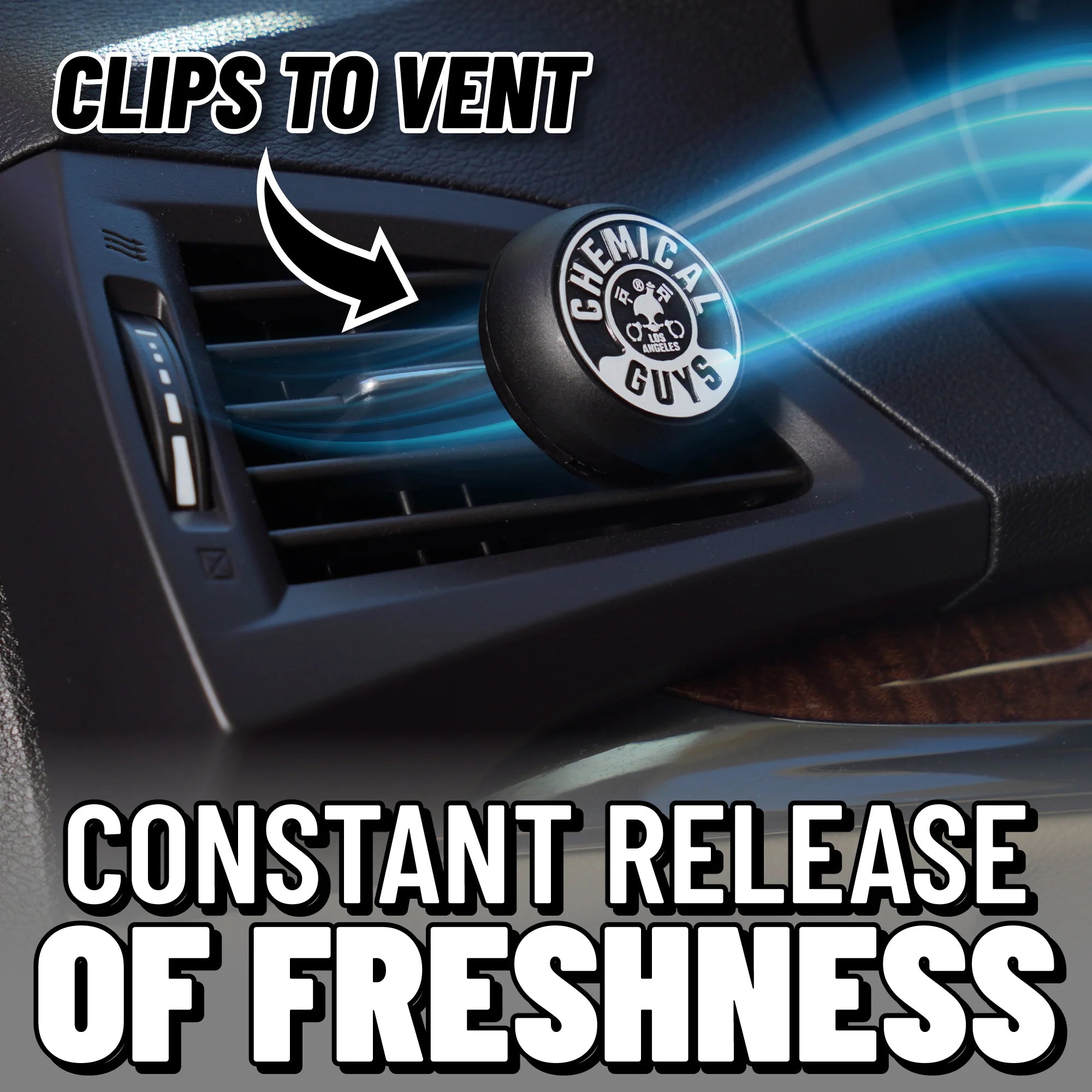 Chemical Guys Clean Black Frost Vent Clip Air Freshener - Image 3