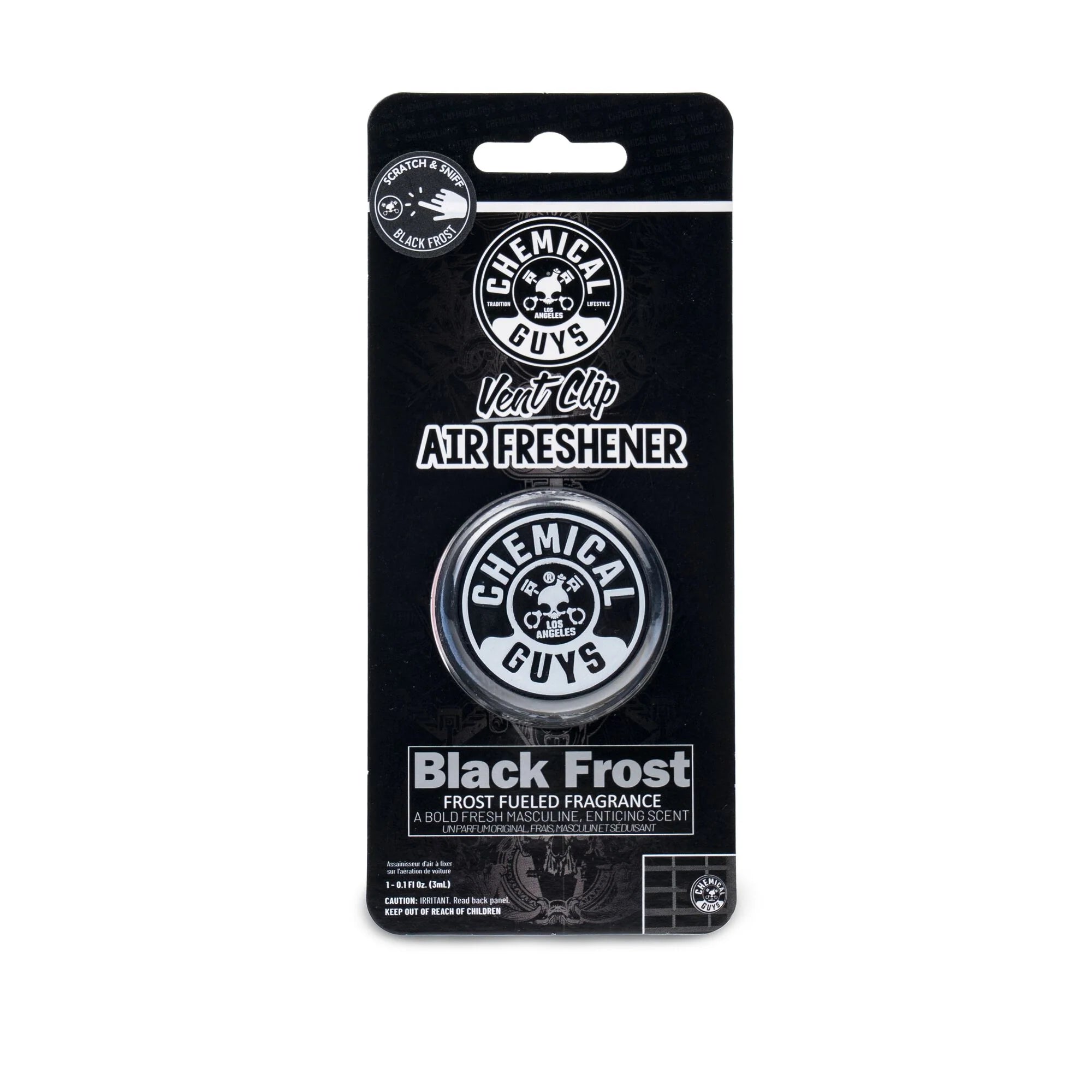 Chemical Guys Clean Black Frost Vent Clip Air Freshener