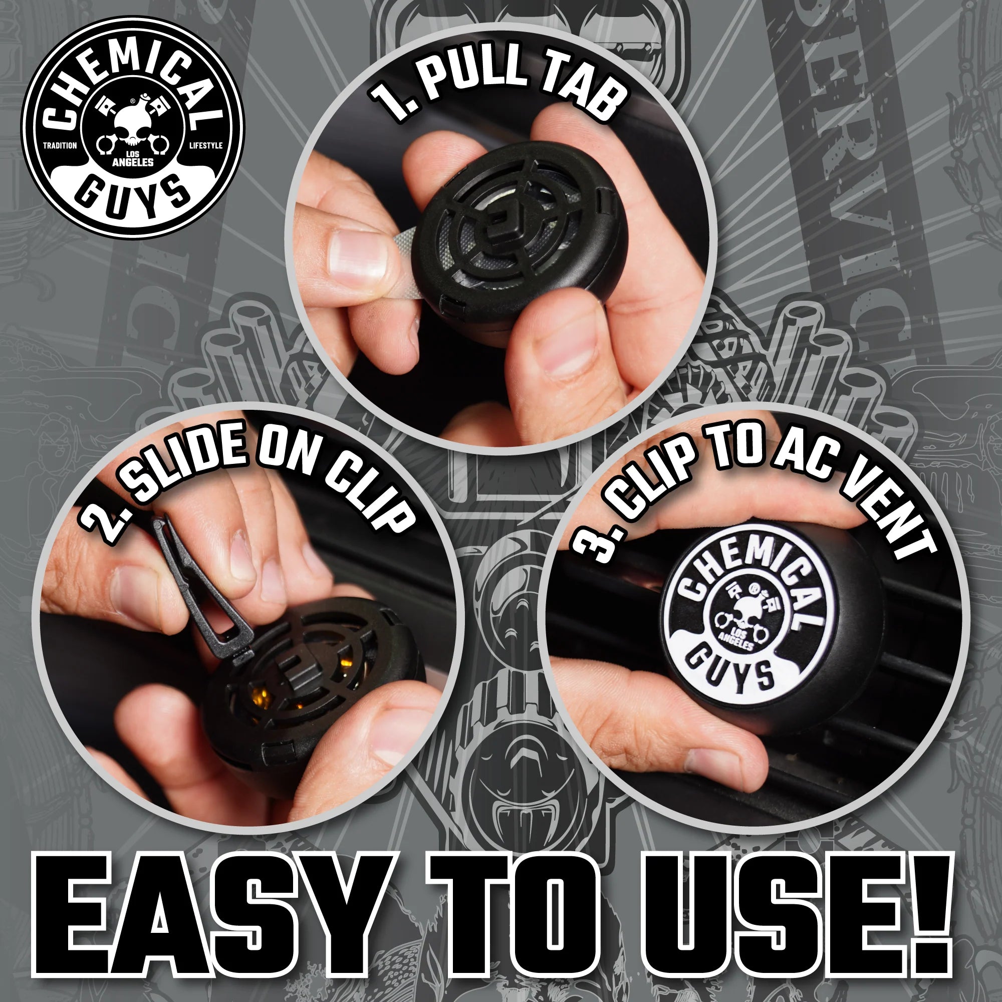 Chemical Guys Clean Black Frost Vent Clip Air Freshener - Image 8