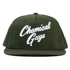 Chemical Guys Clean Snap-It-Back Olive Green Script Hat
