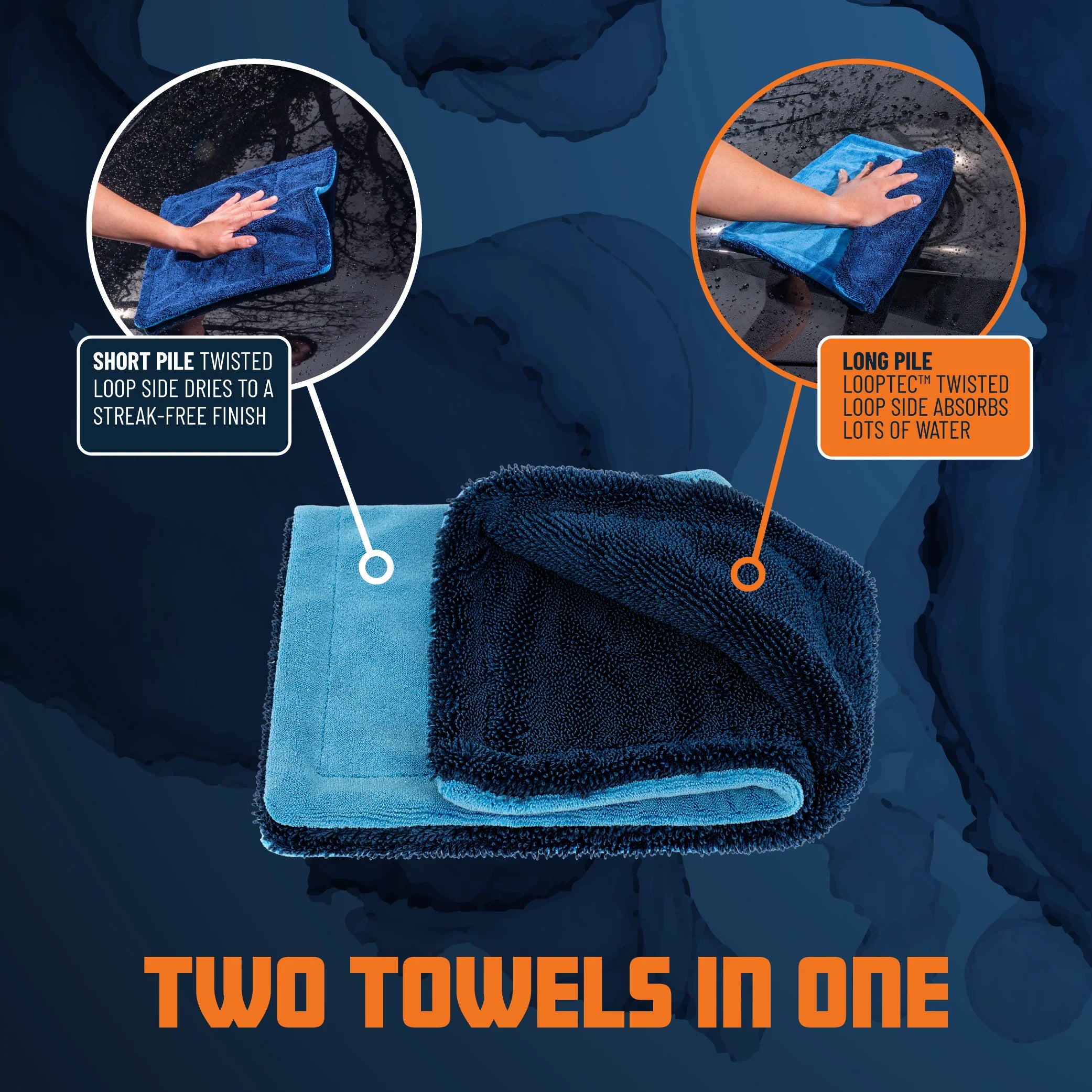 Chemical Guys Clean Little Megalodon Multi-Purpose Microfiber Towel 2-Pack - Image 3