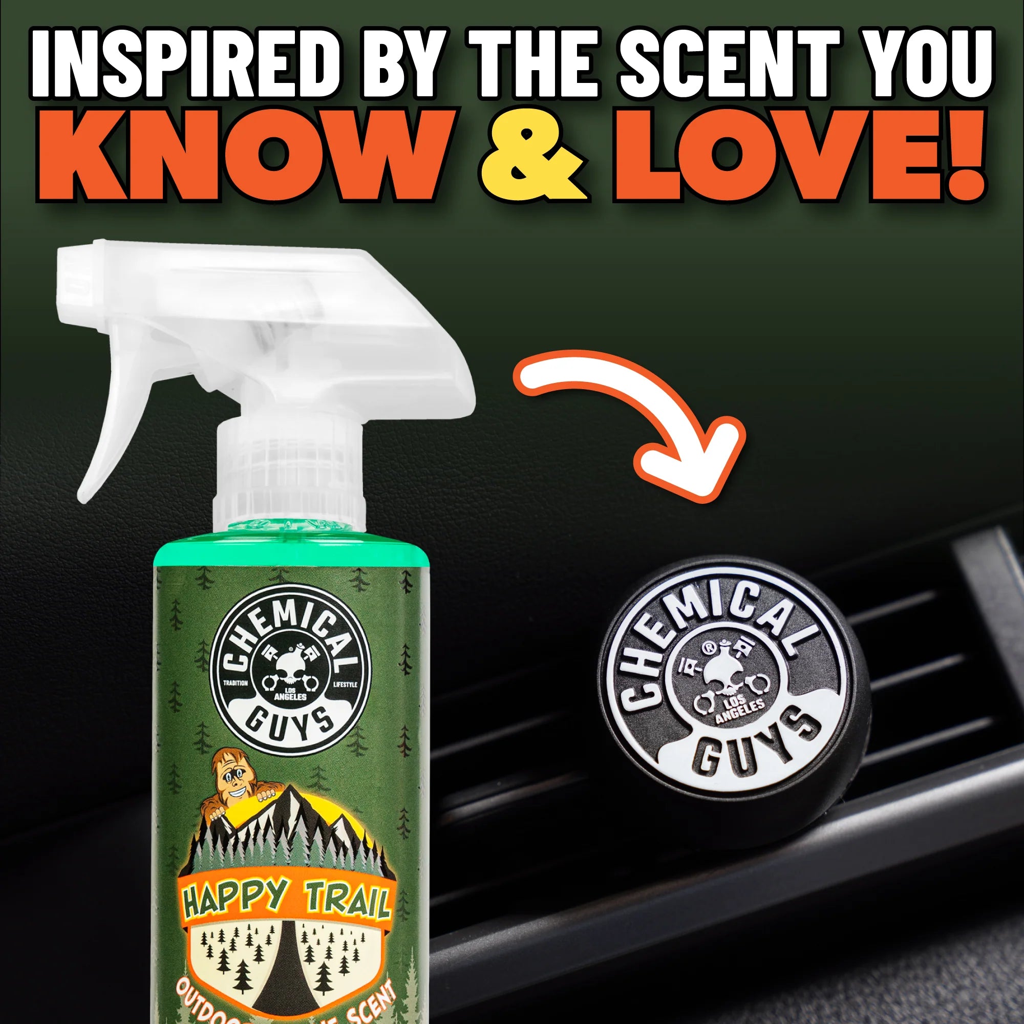 Chemical Guys Clean Happy Trail Outdoorsy Pine Vent Clip Air Freshener - Image 6