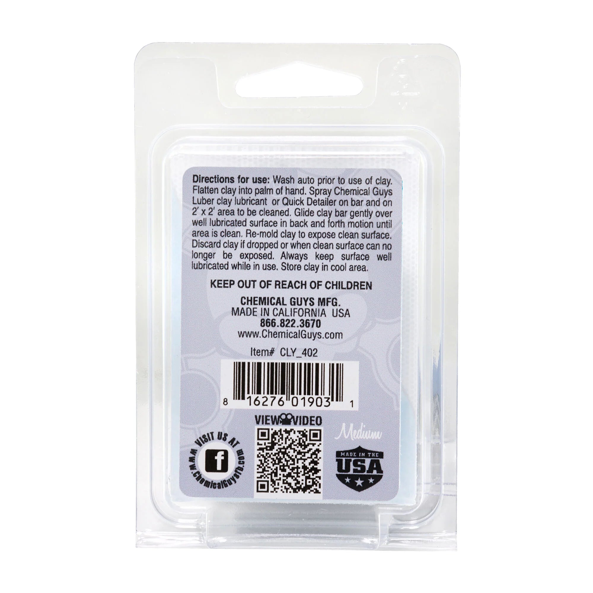 Chemical Guys Clean Medium Duty Clay Bar - Image 8