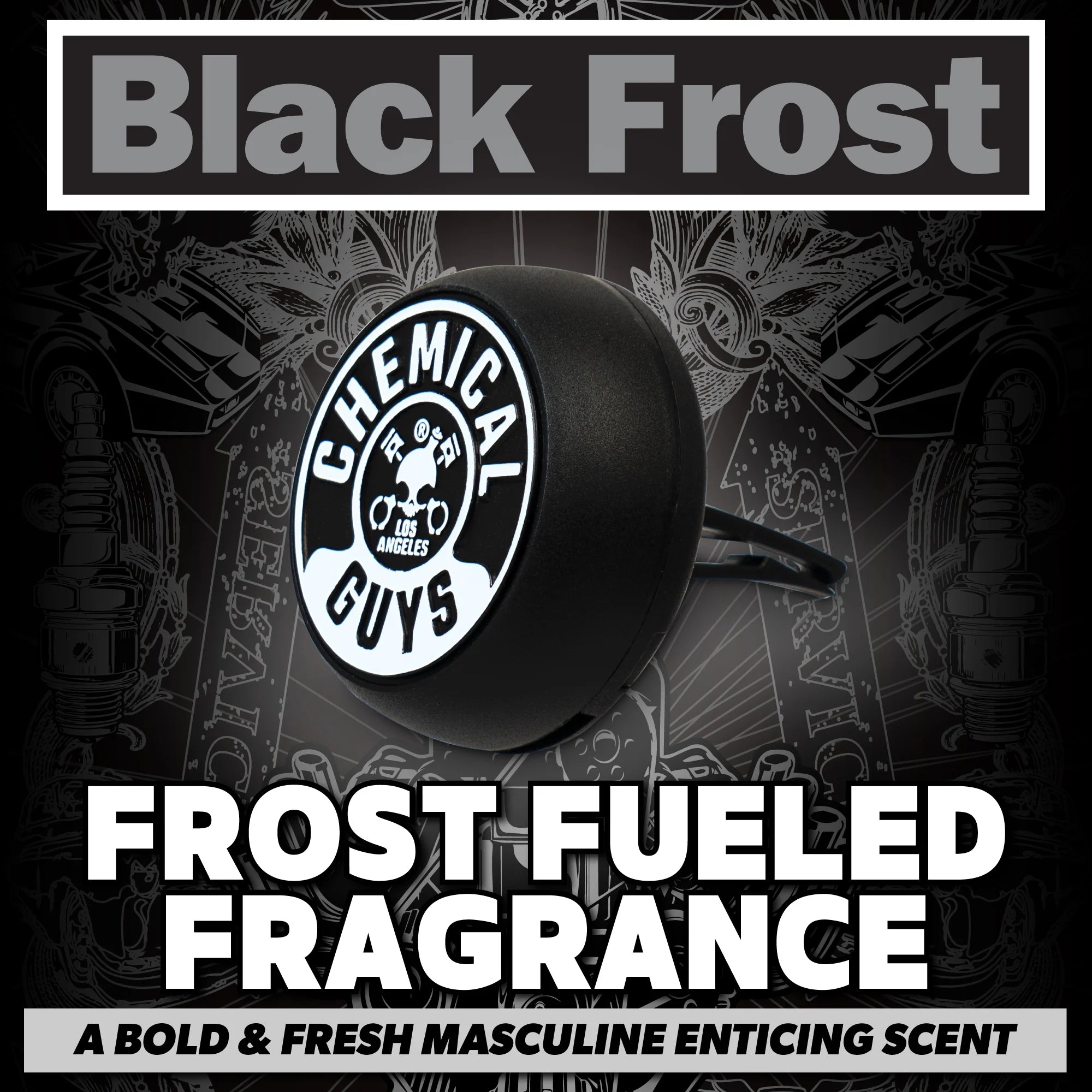 Chemical Guys Clean Black Frost Vent Clip Air Freshener - Image 2
