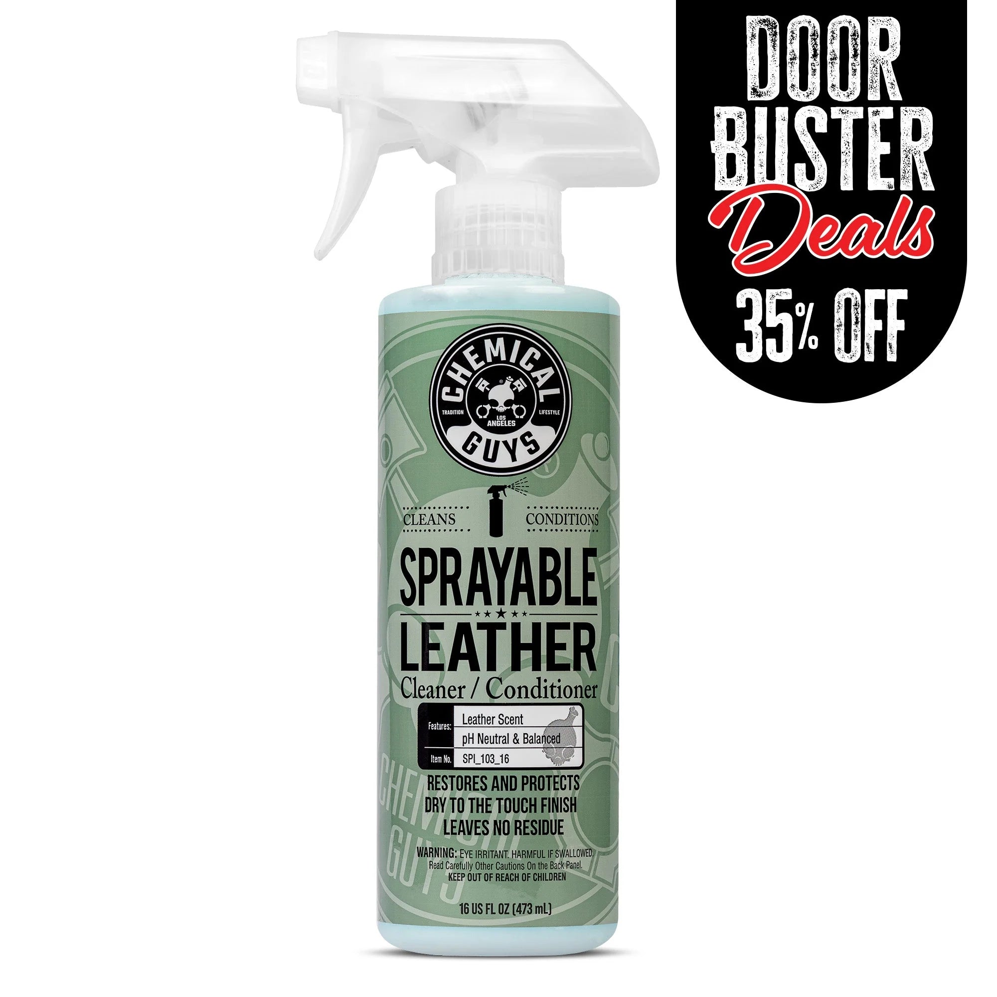 Chemical Guys Clean Sprayable Leather Cleaner & Conditioner In One - Image 9