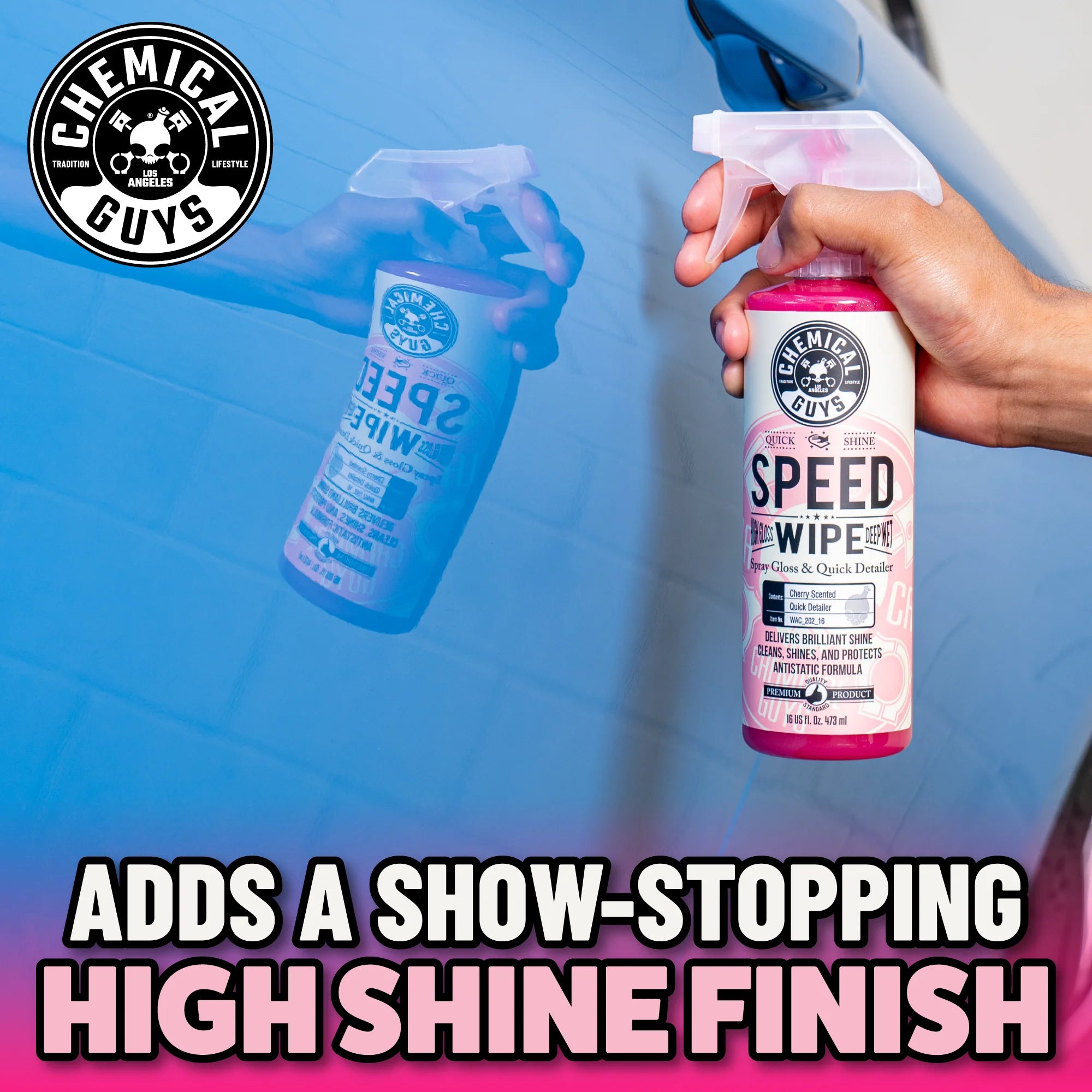 Chemical Guys Clean Speed Wipe Quick Detailer & High Shine Spray Gloss - Image 8