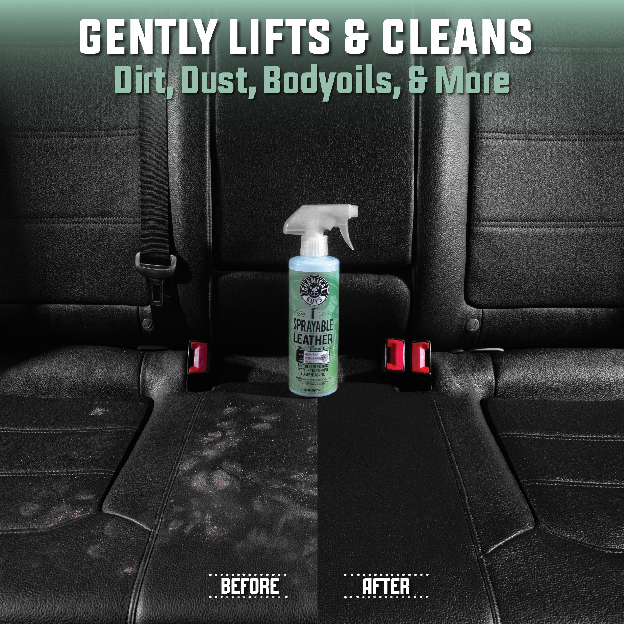Chemical Guys Clean Sprayable Leather Cleaner & Conditioner In One - Image 5