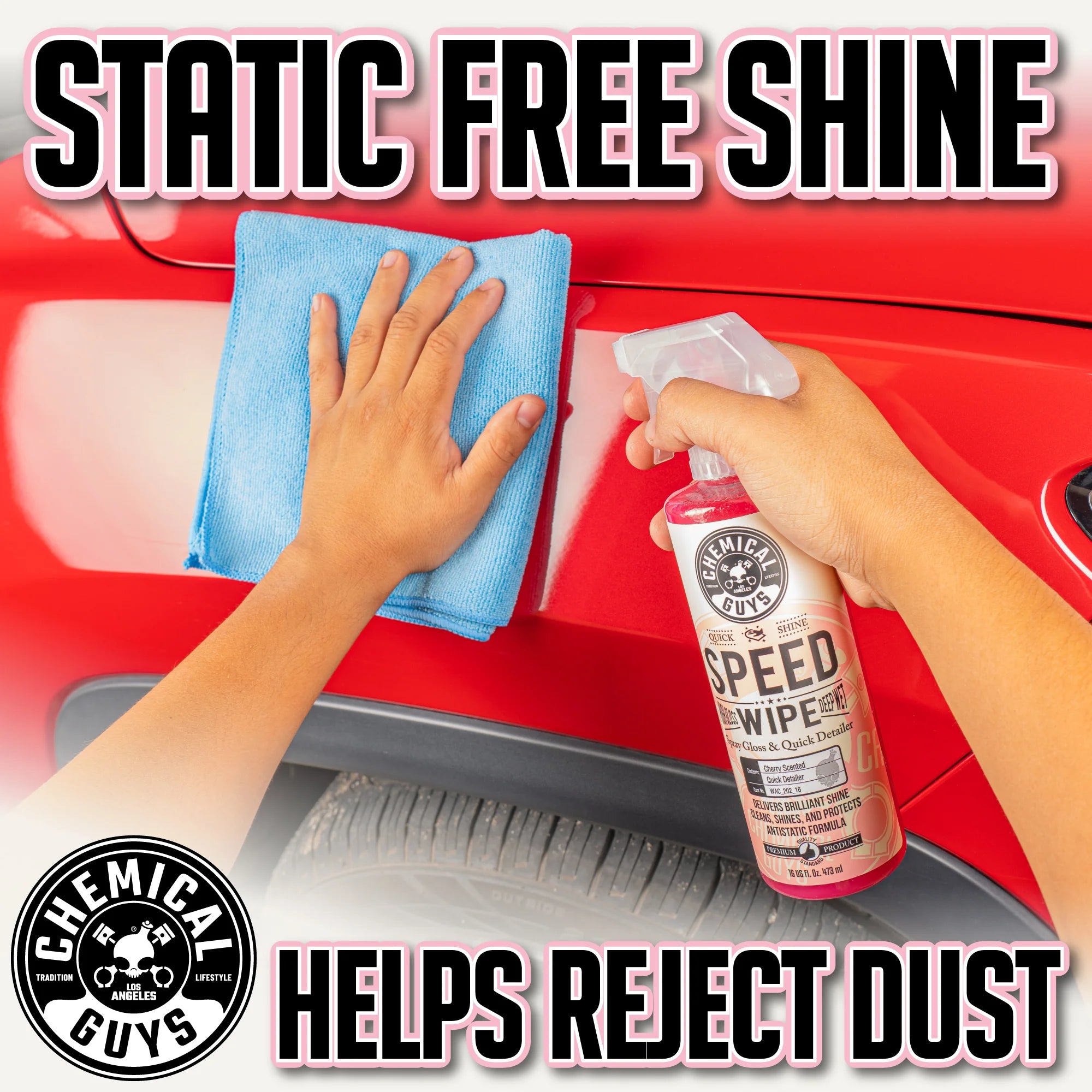 Chemical Guys Clean Speed Wipe Quick Detailer & High Shine Spray Gloss - Image 13