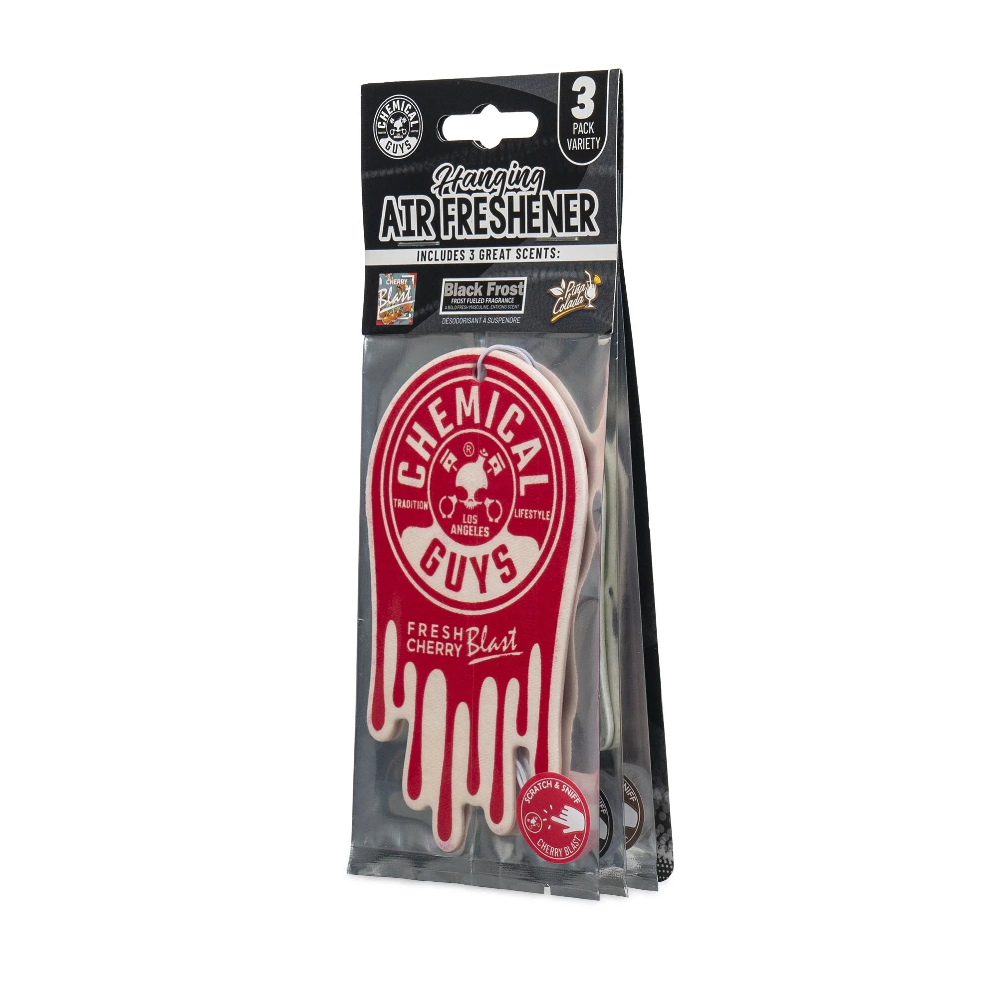 Chemical Guys Clean Hanging Air Freshener Assorted 3-Pack - Image 9