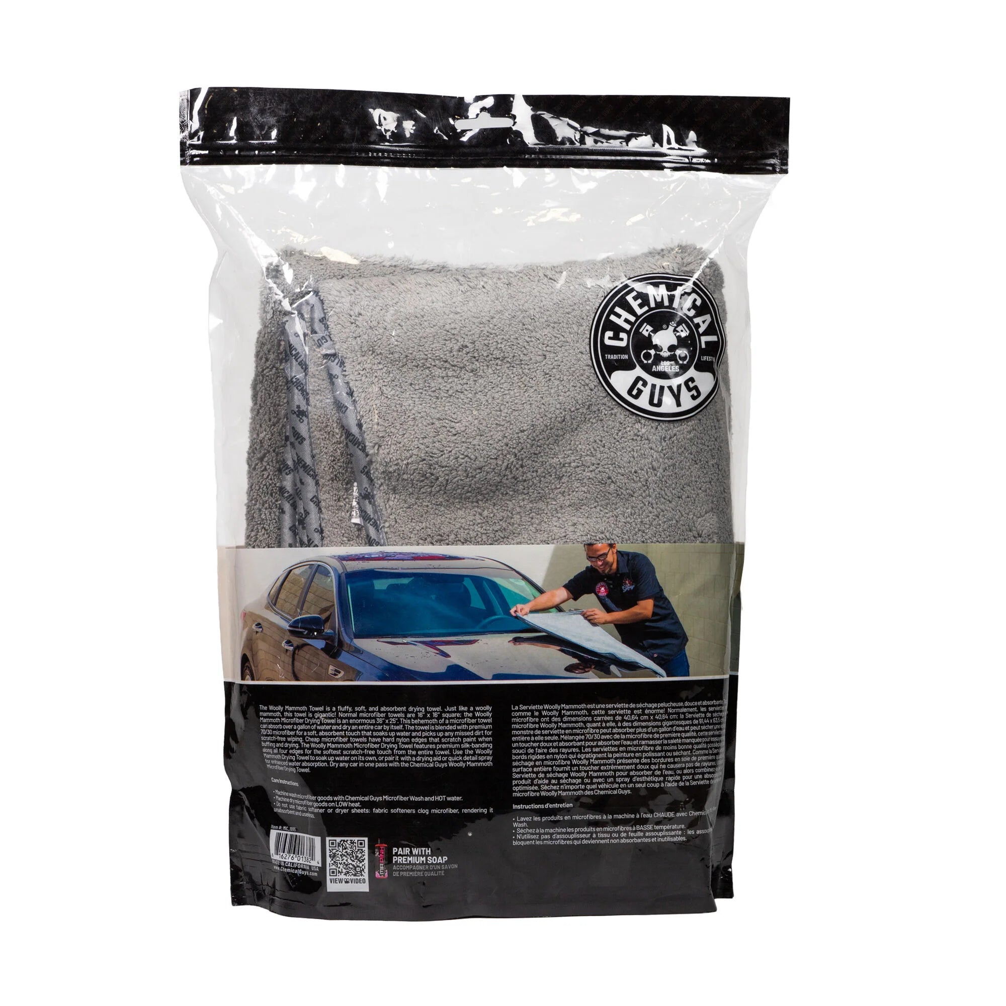 Chemical Guys Clean Woolly Mammoth Microfiber Drying Towel - Image 10
