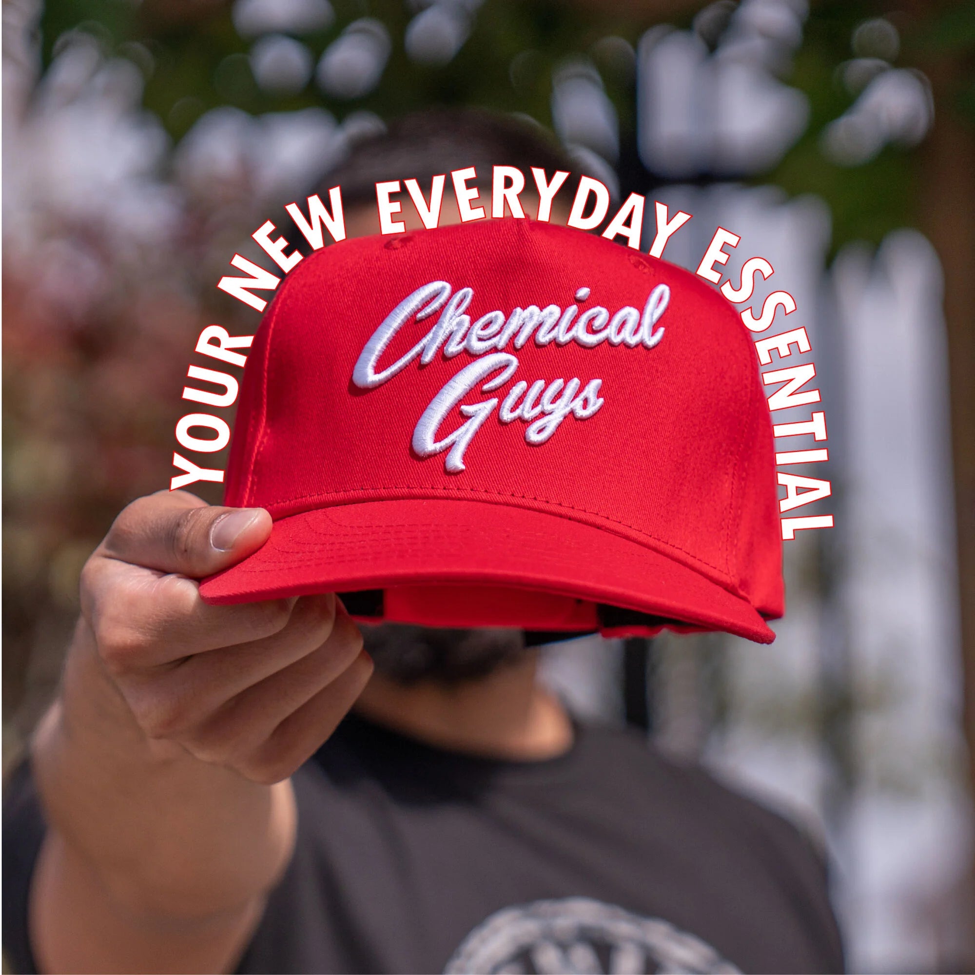 Chemical Guys Clean Snap-It-Back Red Script Hat - Image 7