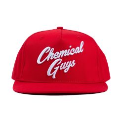 Chemical Guys Clean Snap-It-Back Red Script Hat