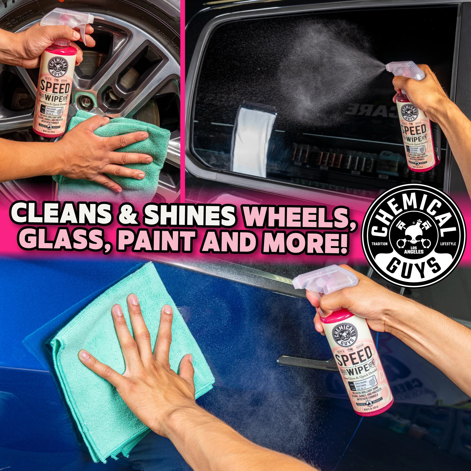 Chemical Guys Clean Speed Wipe Quick Detailer & High Shine Spray Gloss - Image 6