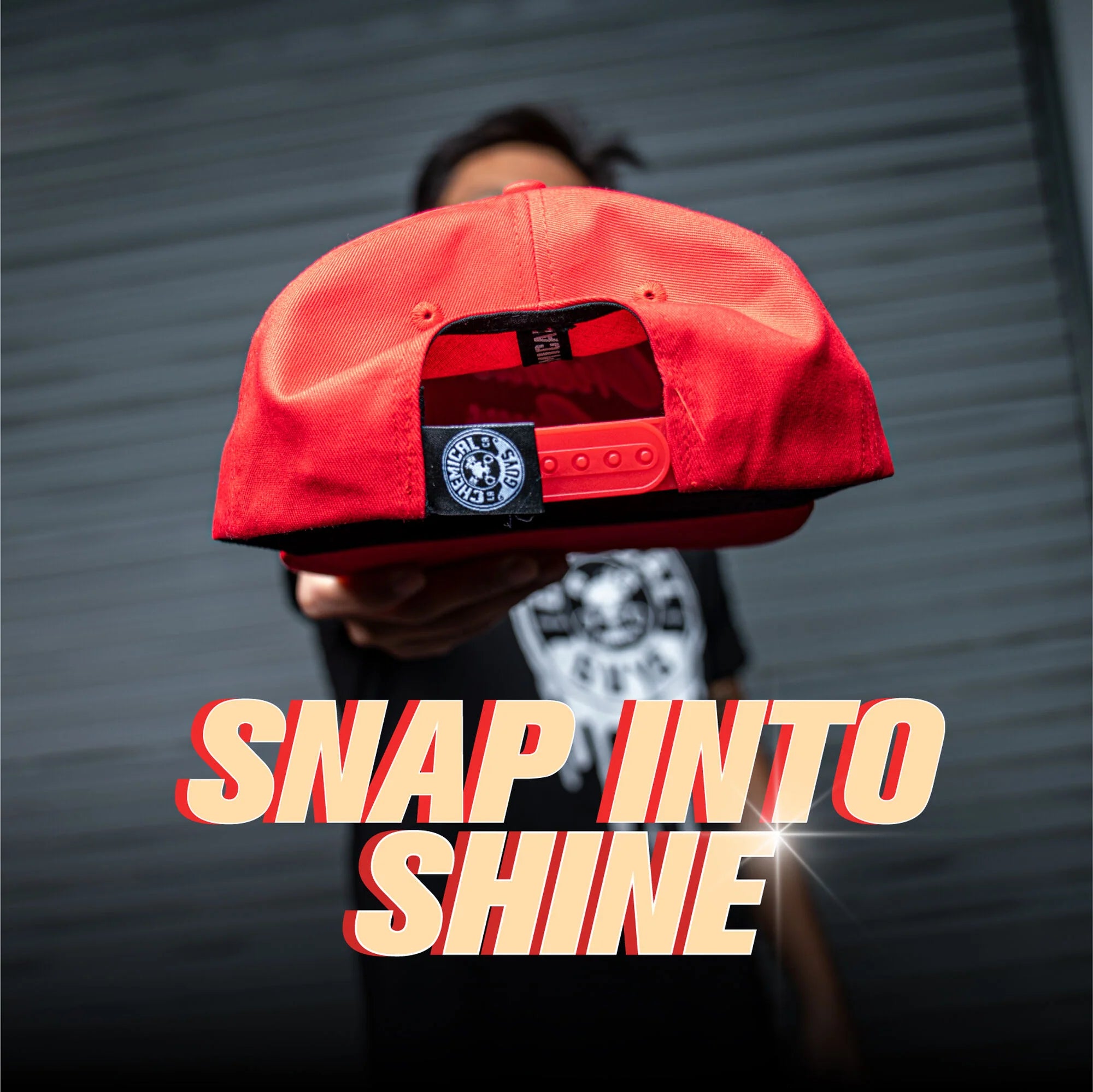 Chemical Guys Clean Snap-It-Back Red Script Hat - Image 9