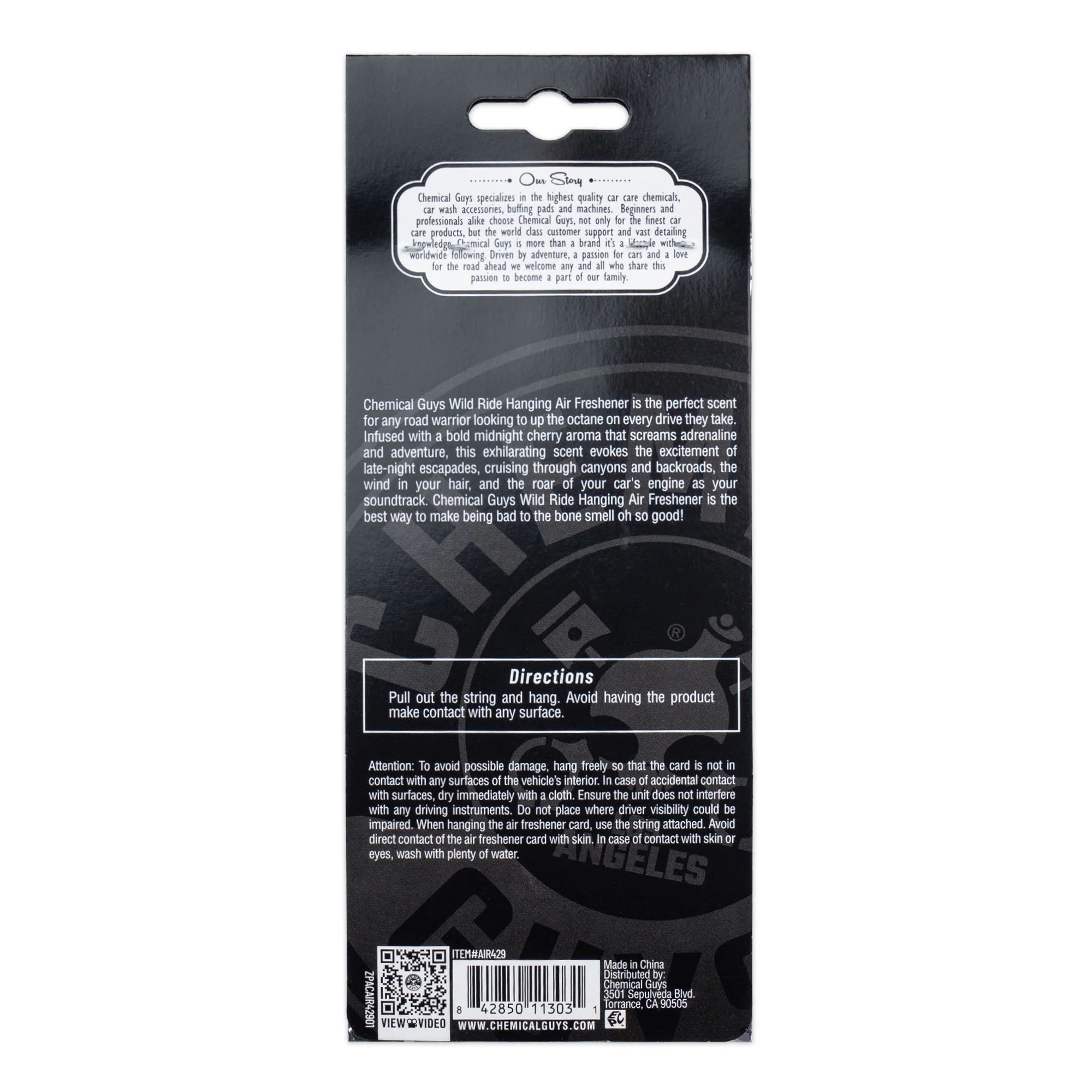 Chemical Guys Clean Wild Ride Hanging Air Freshener - Image 6