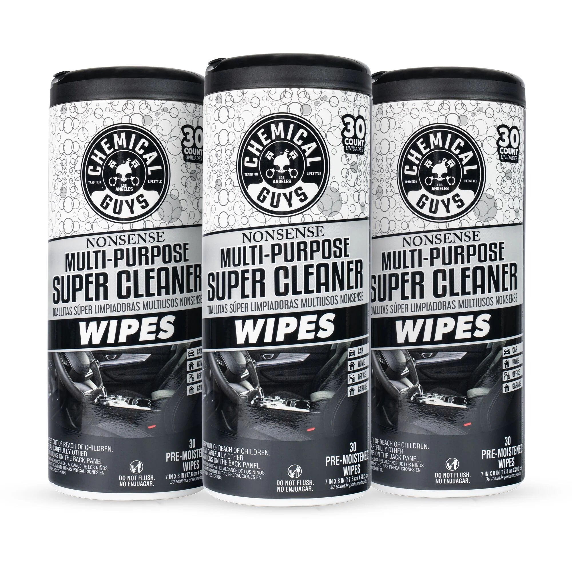 Chemical Guys Clean Nonsense Multi-Purpose Super Cleaner Wipes 3-Pack Kit