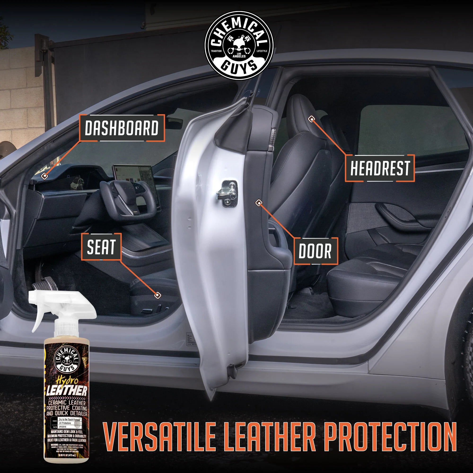 Chemical Guys Clean HydroLeather Ceramic Coating and Quick Detailer - Image 8