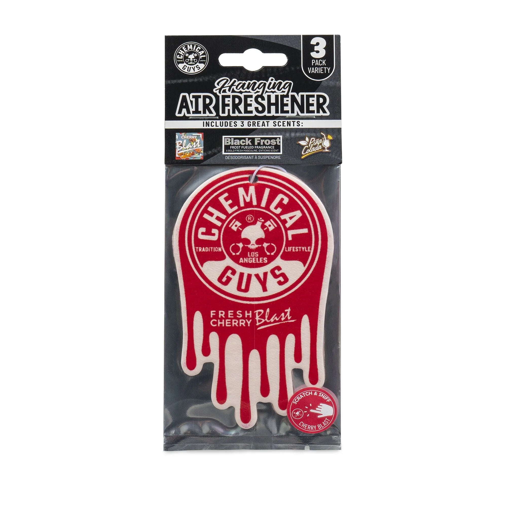 Chemical Guys Clean Hanging Air Freshener Assorted 3-Pack - Image 11