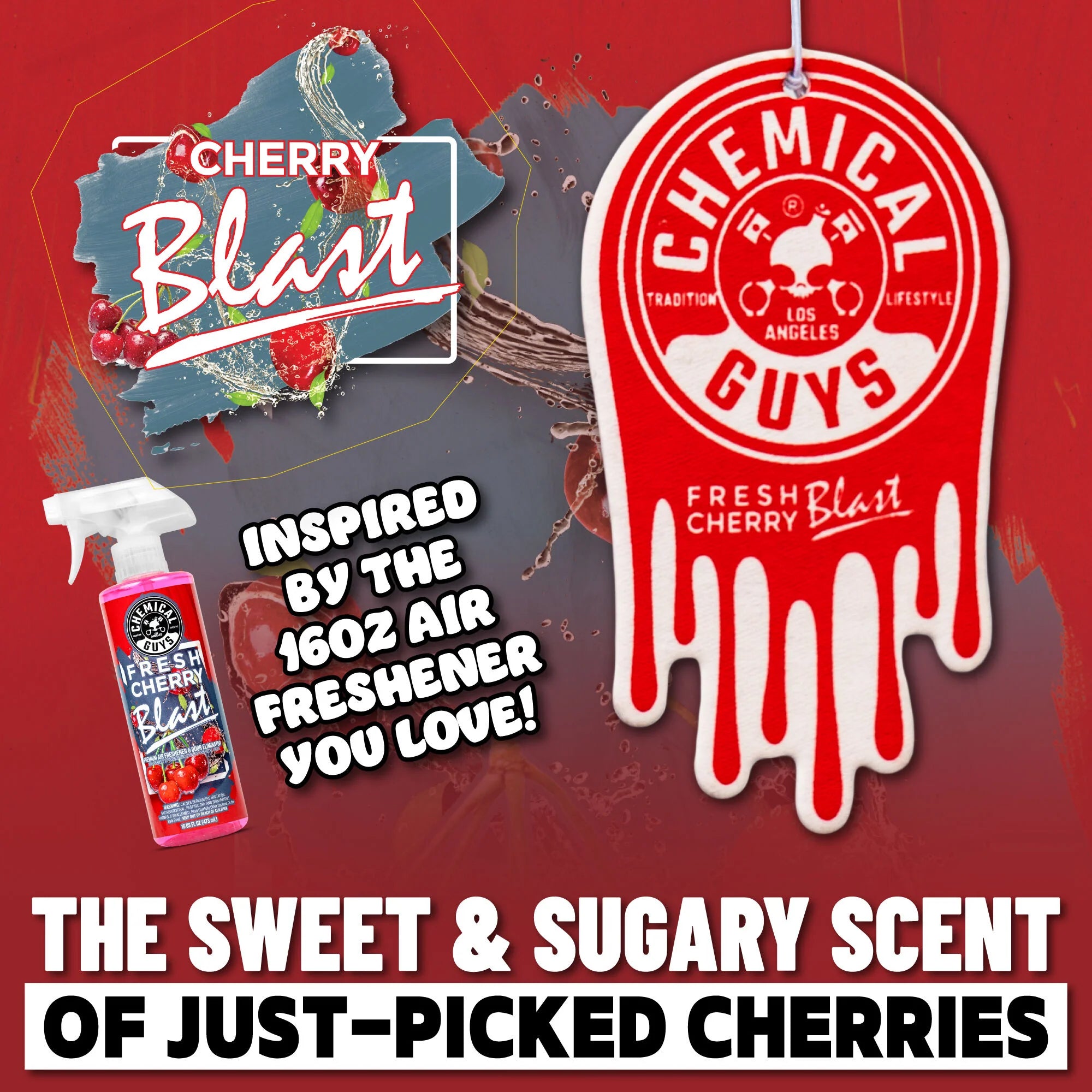 Chemical Guys Clean Hanging Air Freshener Assorted 3-Pack - Image 3