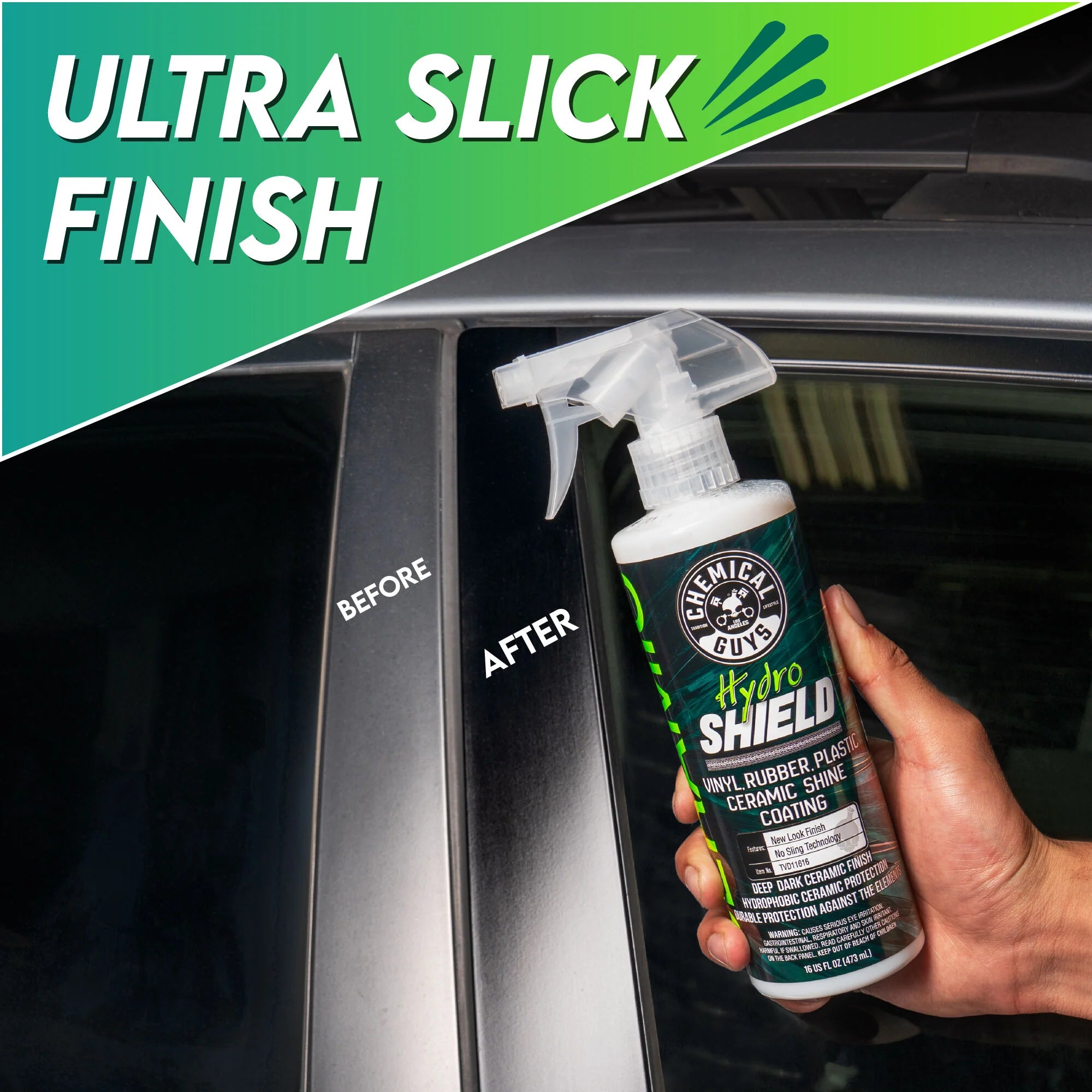 Chemical Guys Clean HydroShield Vinyl, Rubber, Plastic Ceramic Shine Coating - Image 9