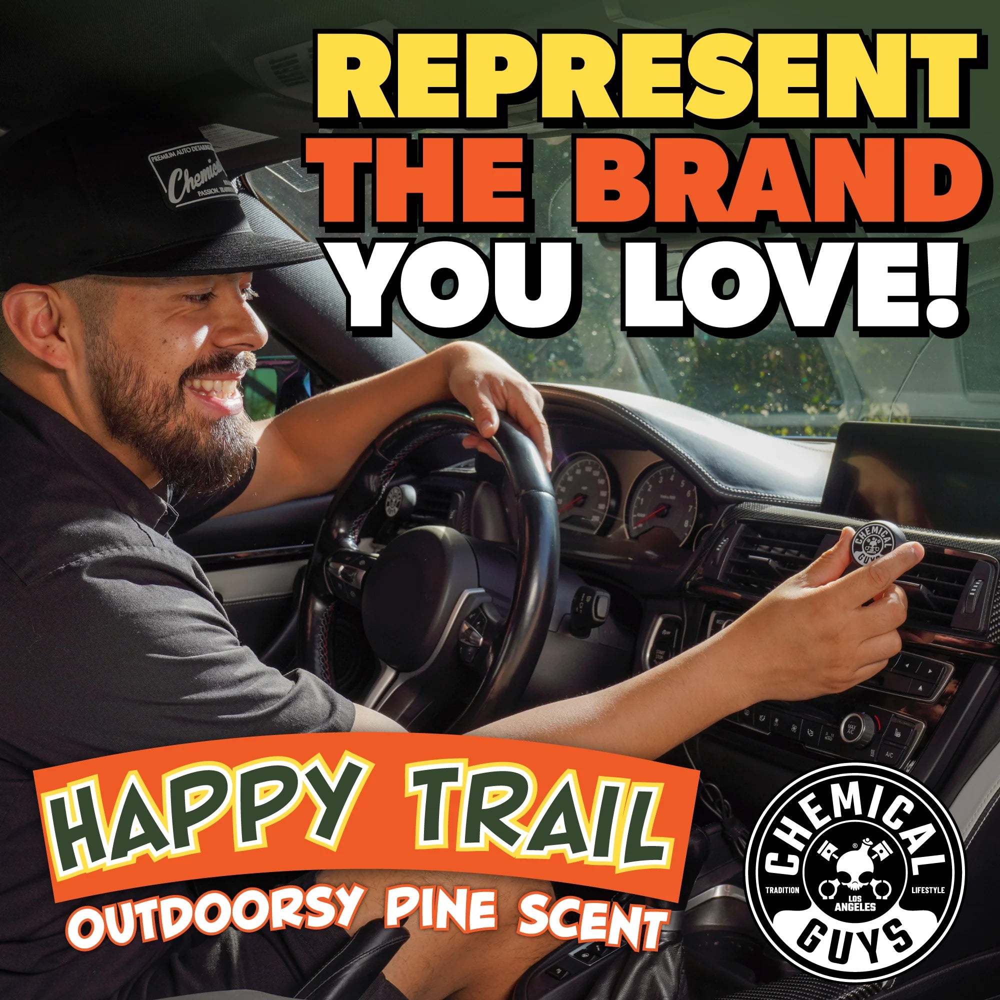Chemical Guys Clean Happy Trail Outdoorsy Pine Vent Clip Air Freshener - Image 5