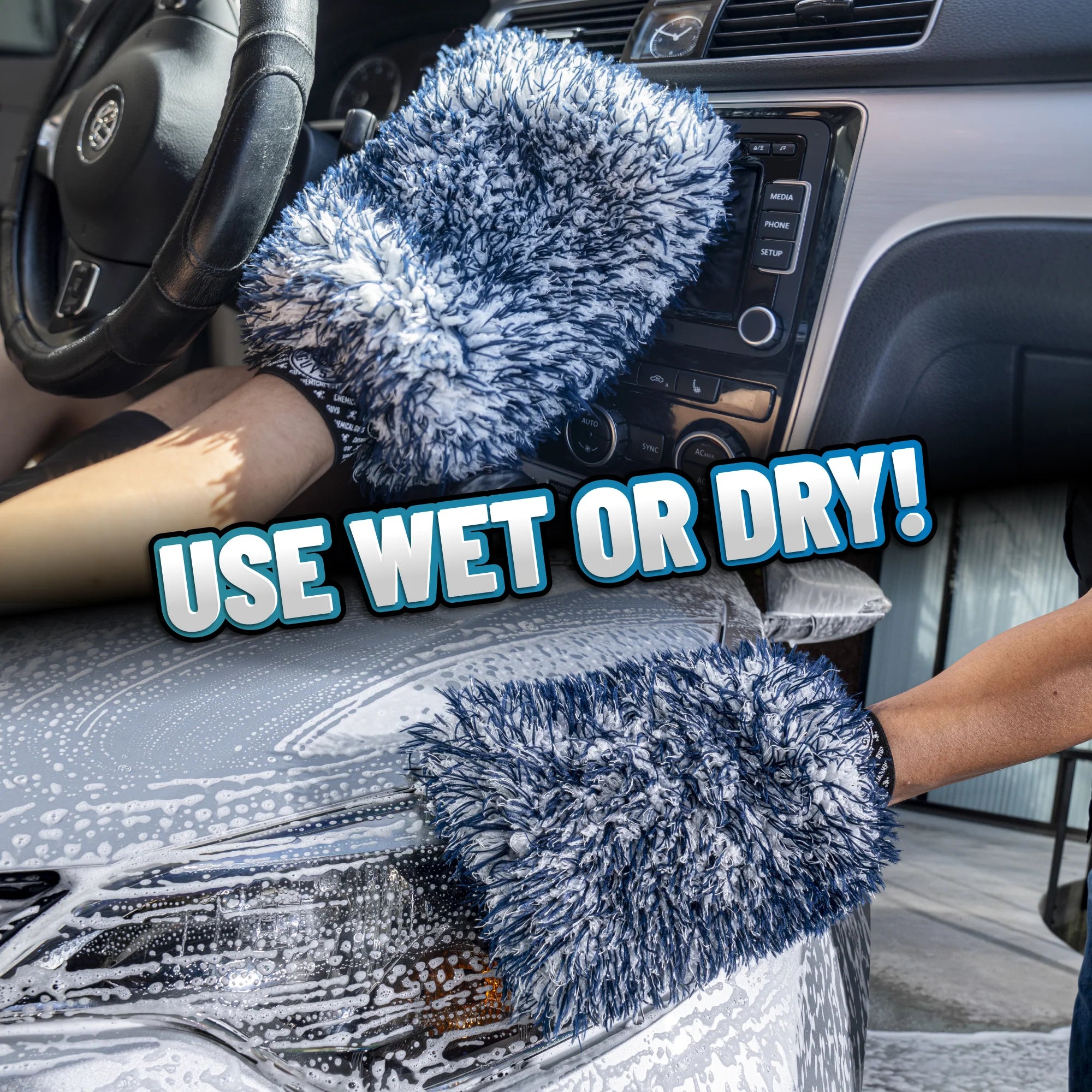 Chemical Guys Clean The Dually Microfiber Wash Mitt - Image 4
