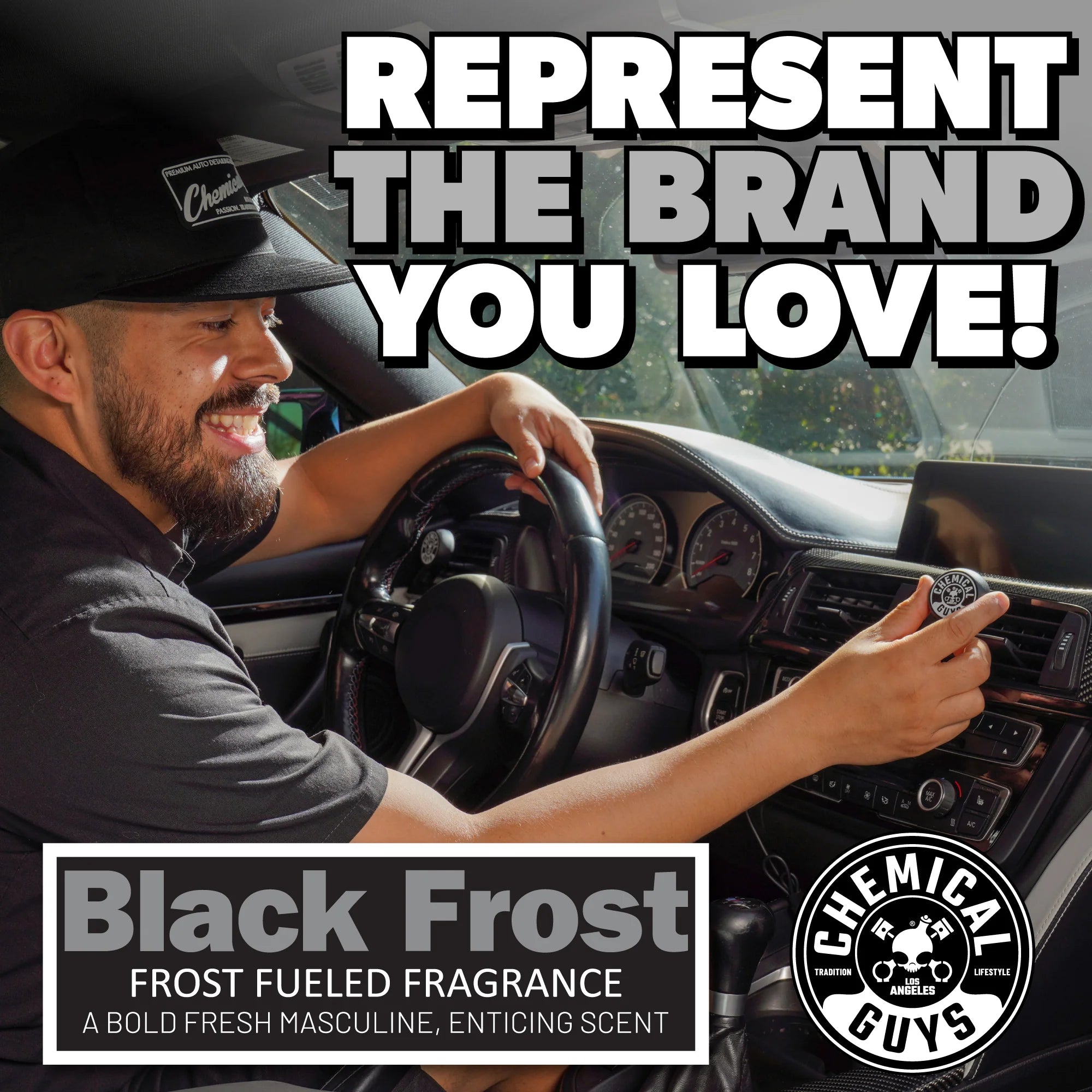 Chemical Guys Clean Black Frost Vent Clip Air Freshener - Image 6
