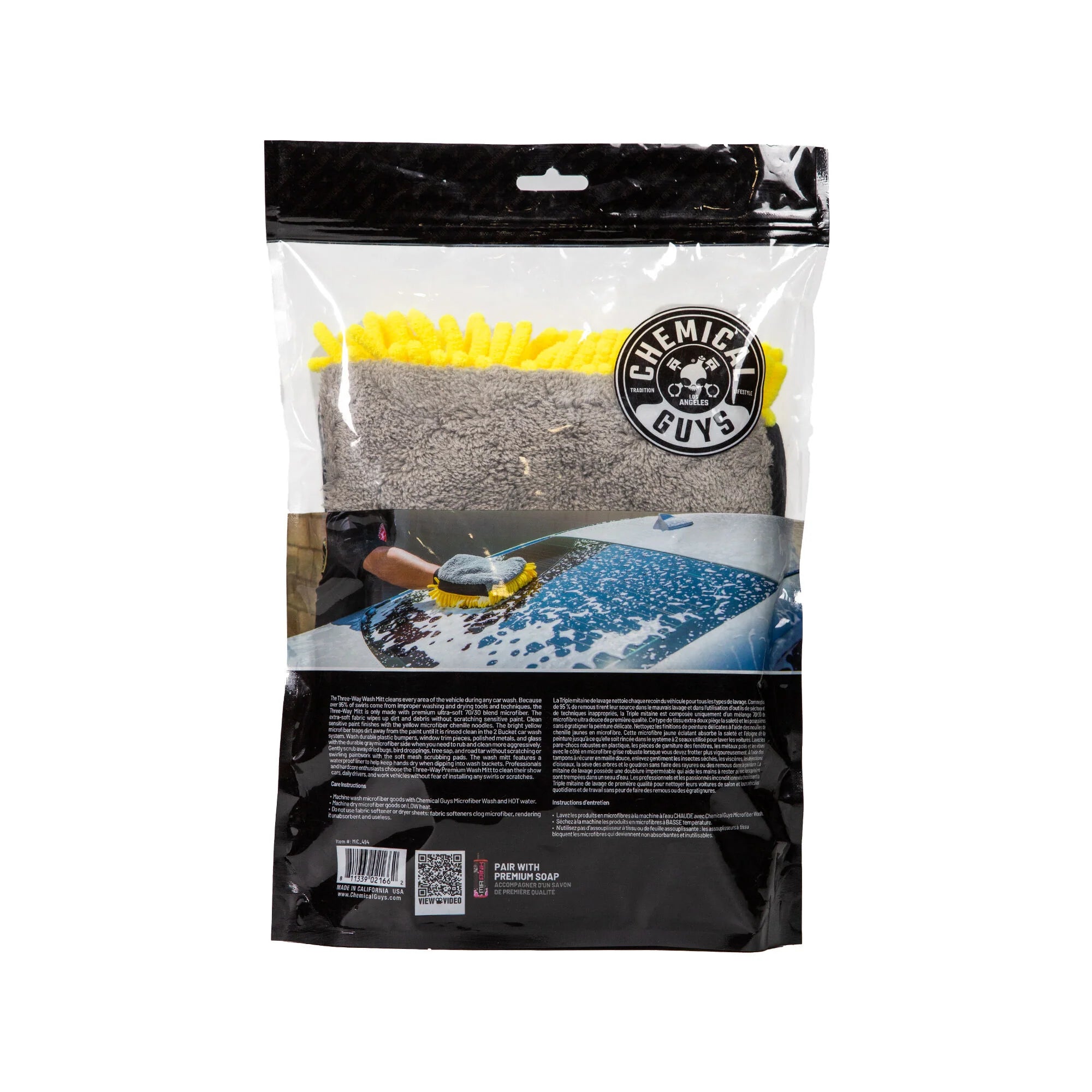 Chemical Guys Clean 3-Way Premium Wash Mitt - Image 2
